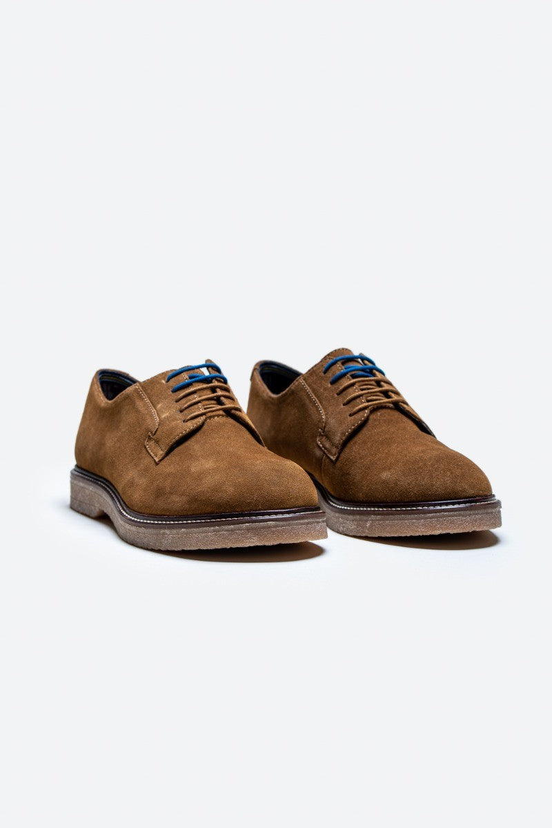 Chaussures en suède à lacets pour hommes - RICHMOND - Marron Tan