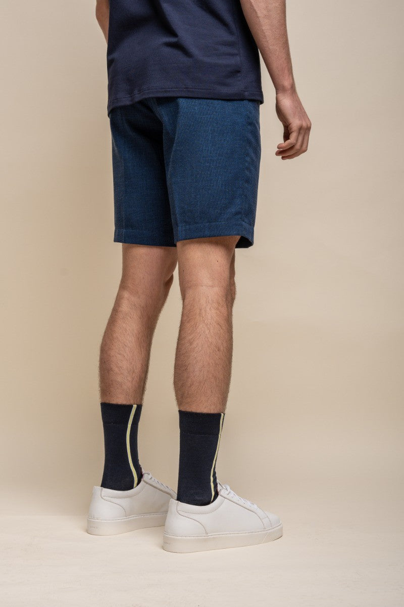 Herren Mid Rise Slim Fit Shorts - MIAMI - Dunkelblau