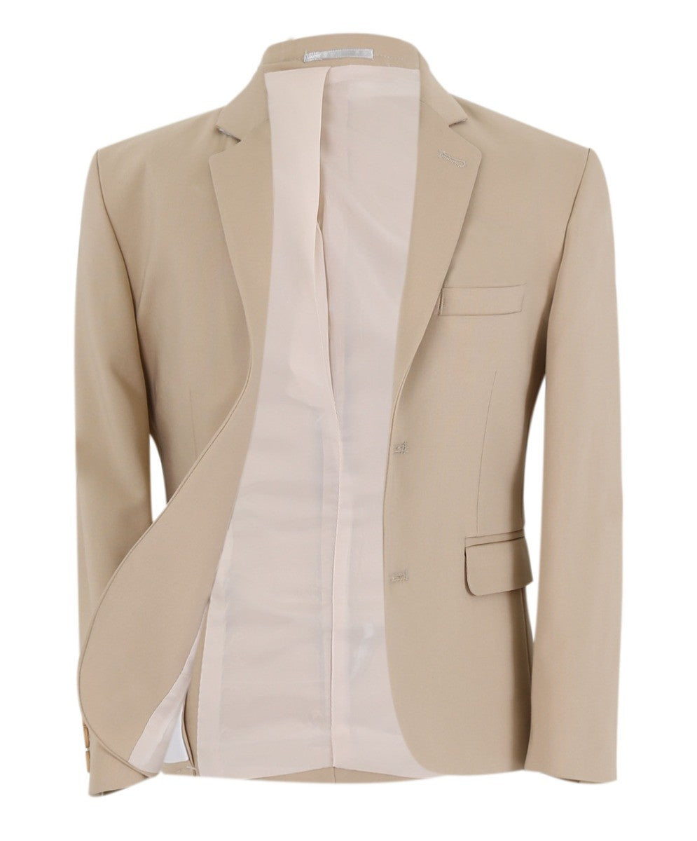 Jungen Slim Fit Formeller Blazer - KANE - Beige