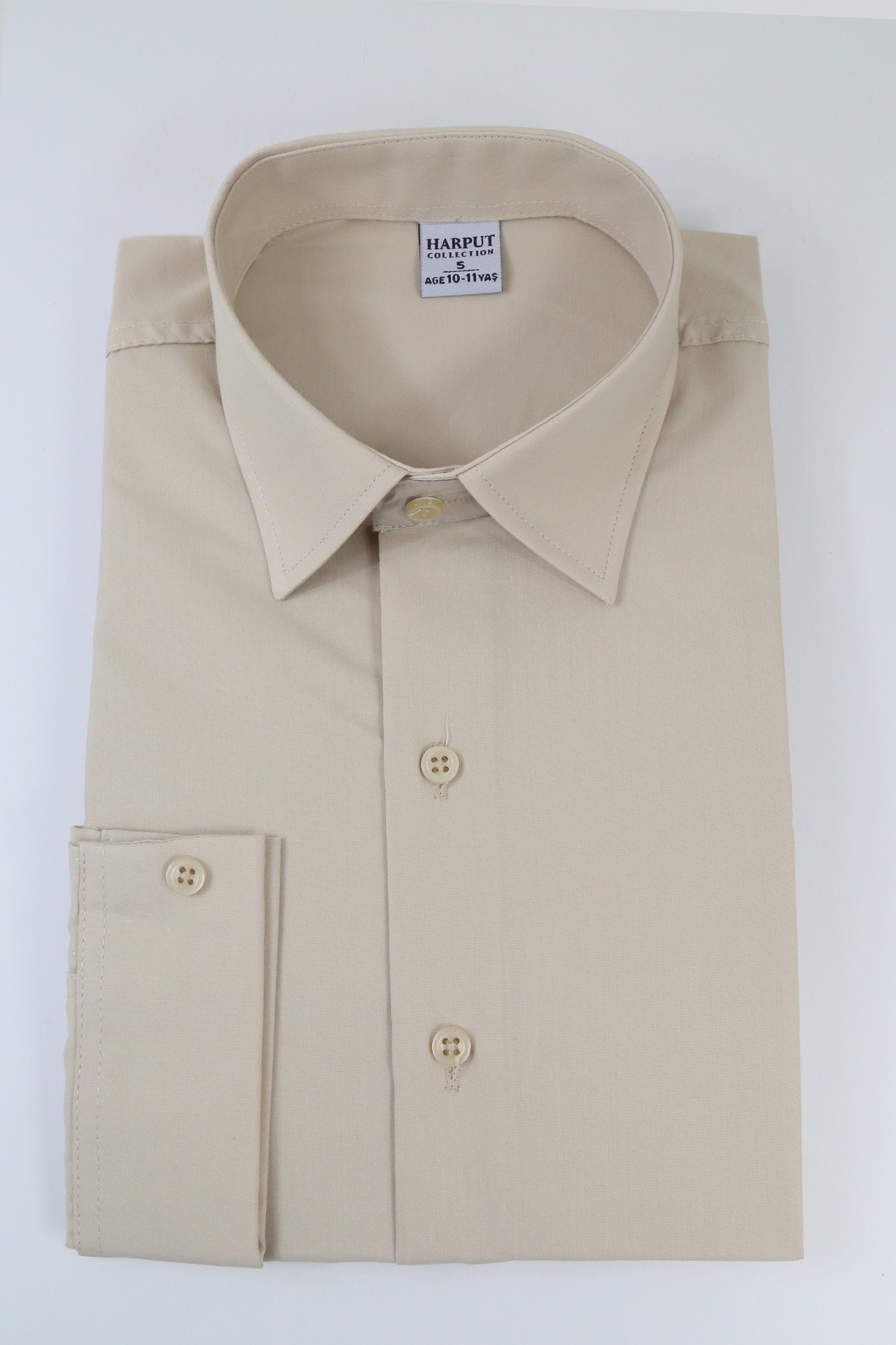 Chemise à col classique pour garçons - Harput - Beige