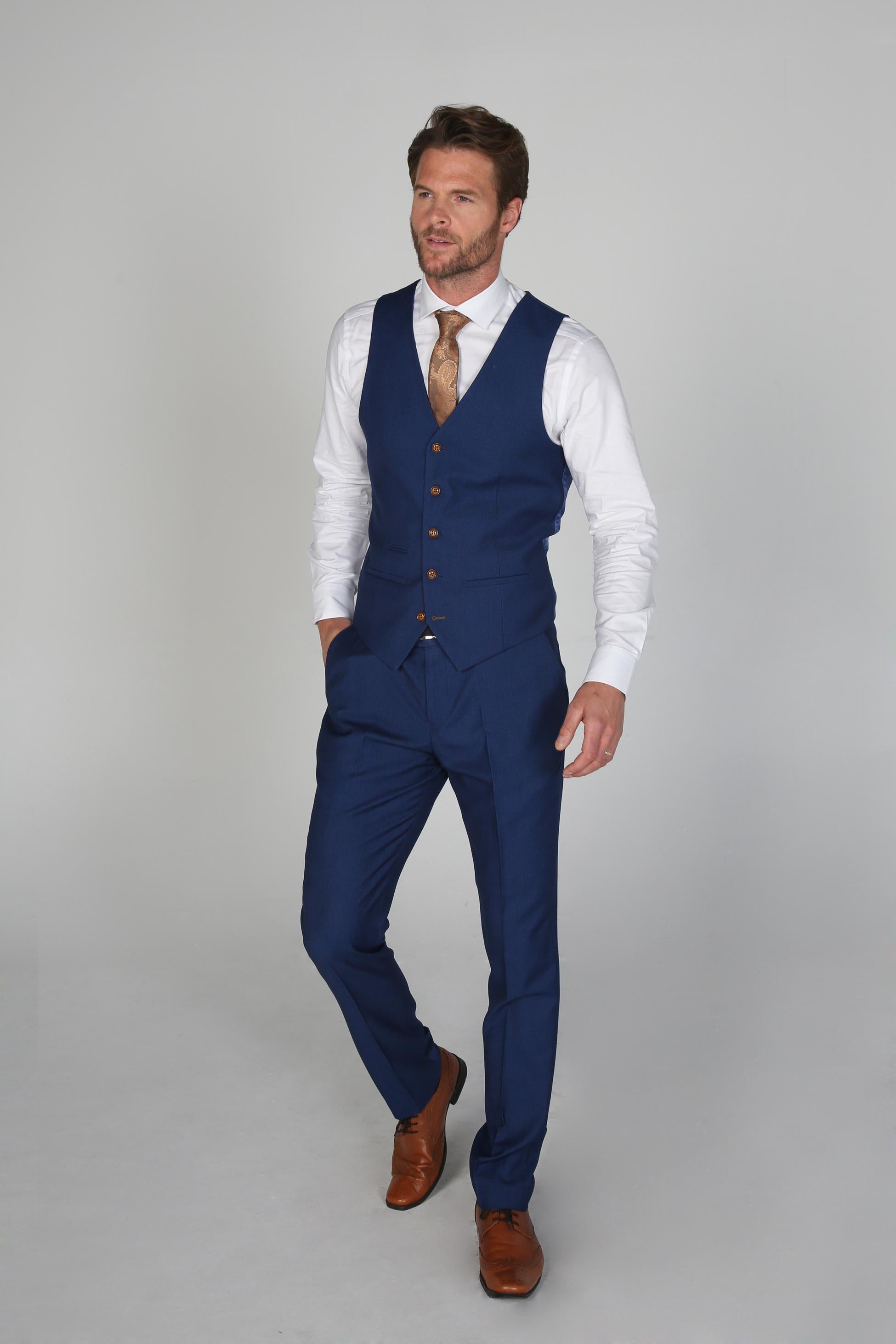 Herren Maßgeschneiderter Blauer Anzug - MAYFAIR - Royalblau