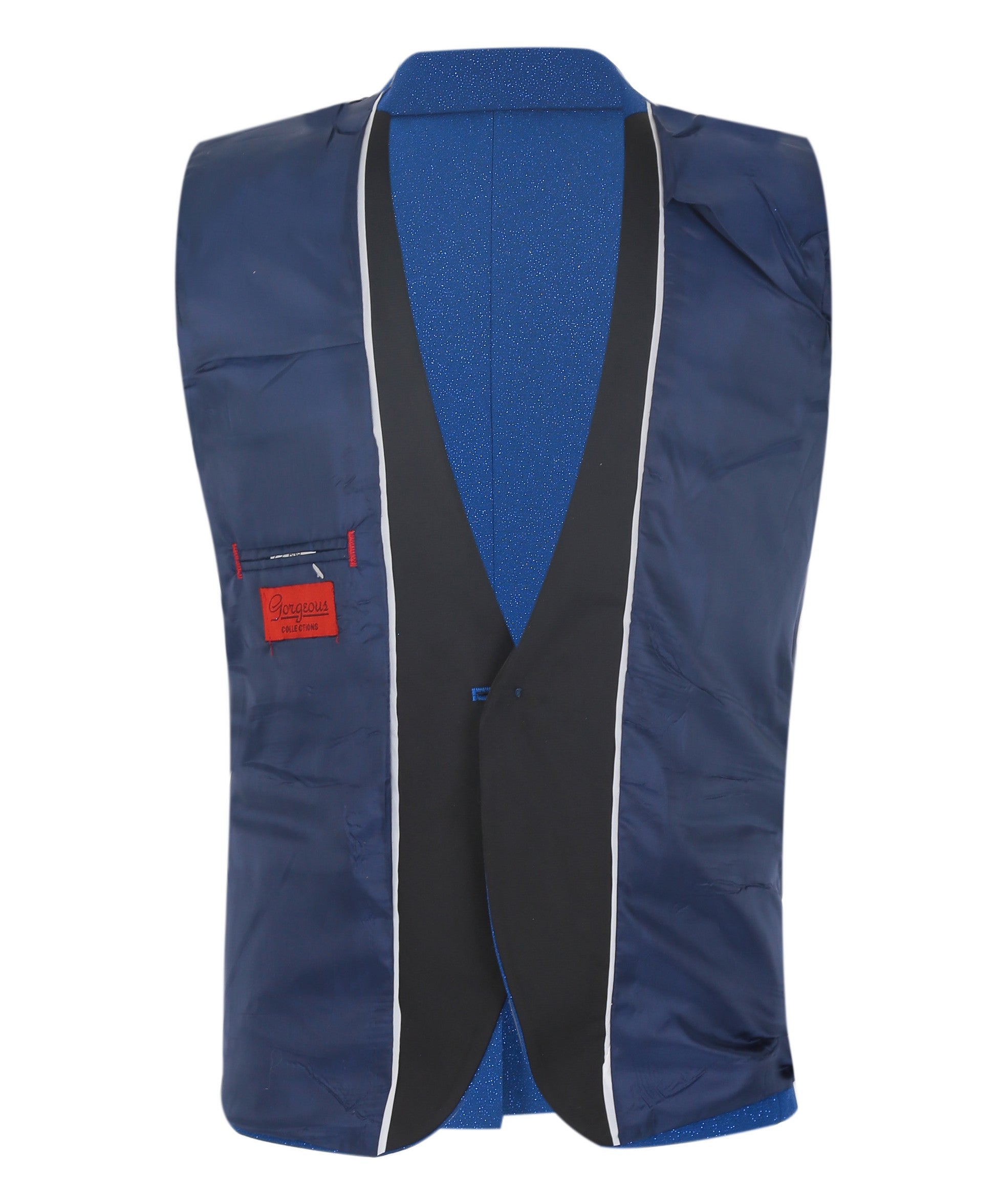 Jungen Glitzernder Slim Fit Tuxedo Dinner Anzug - Blau