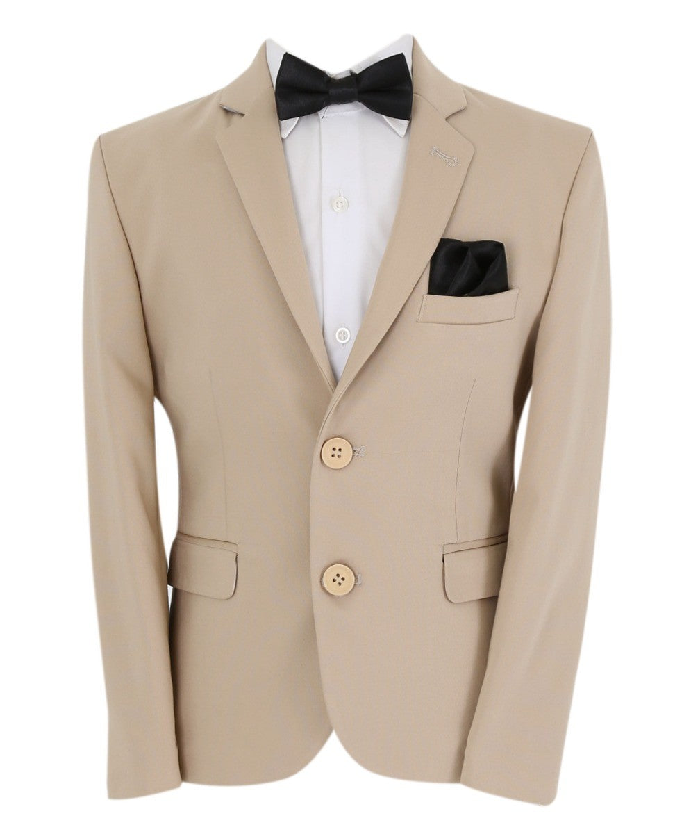 Jungen Slim Fit Formeller Blazer - KANE - Beige