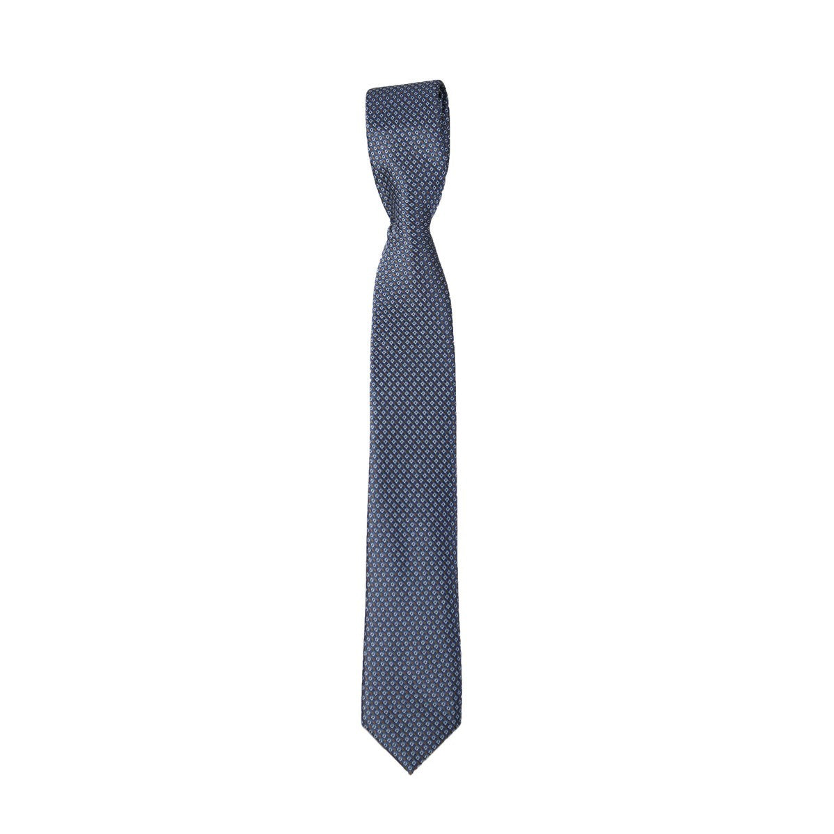 Jungen Gemustertes Formelles Krawatten- & Einstecktuch-Set – Blau Diamant