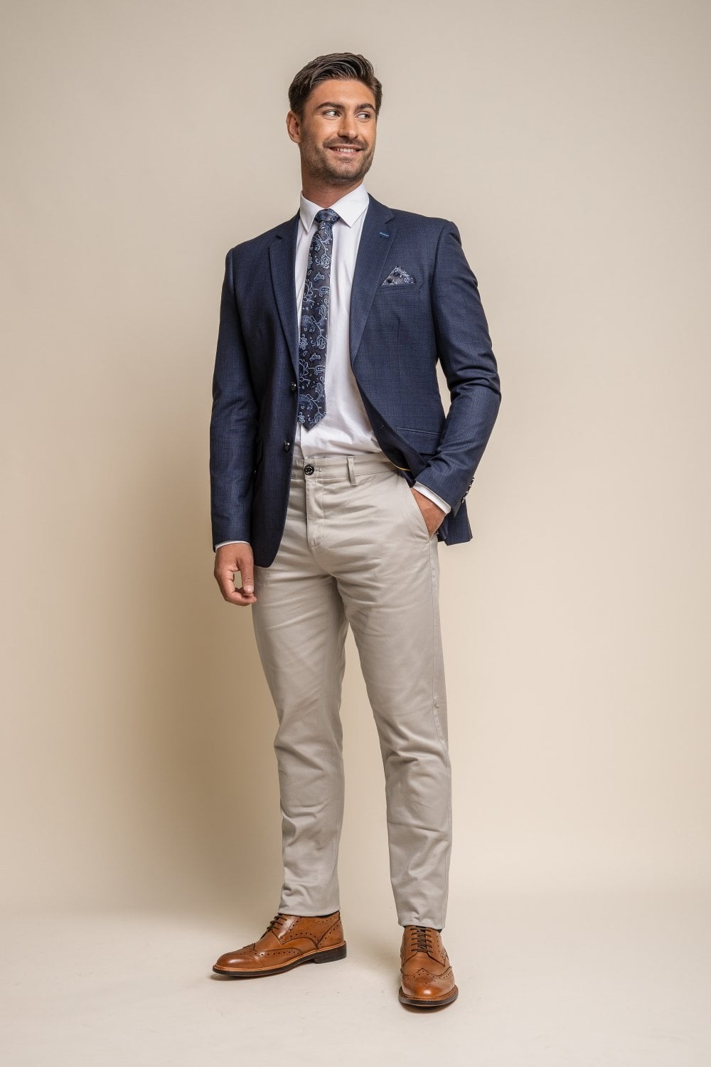 Chino décontracté en coton pour hommes - DAKOTA - Beige Pierre