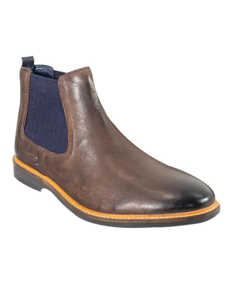 Bottes Chelsea à Enfiler pour Homme - ARIZONA - Brun Rouille