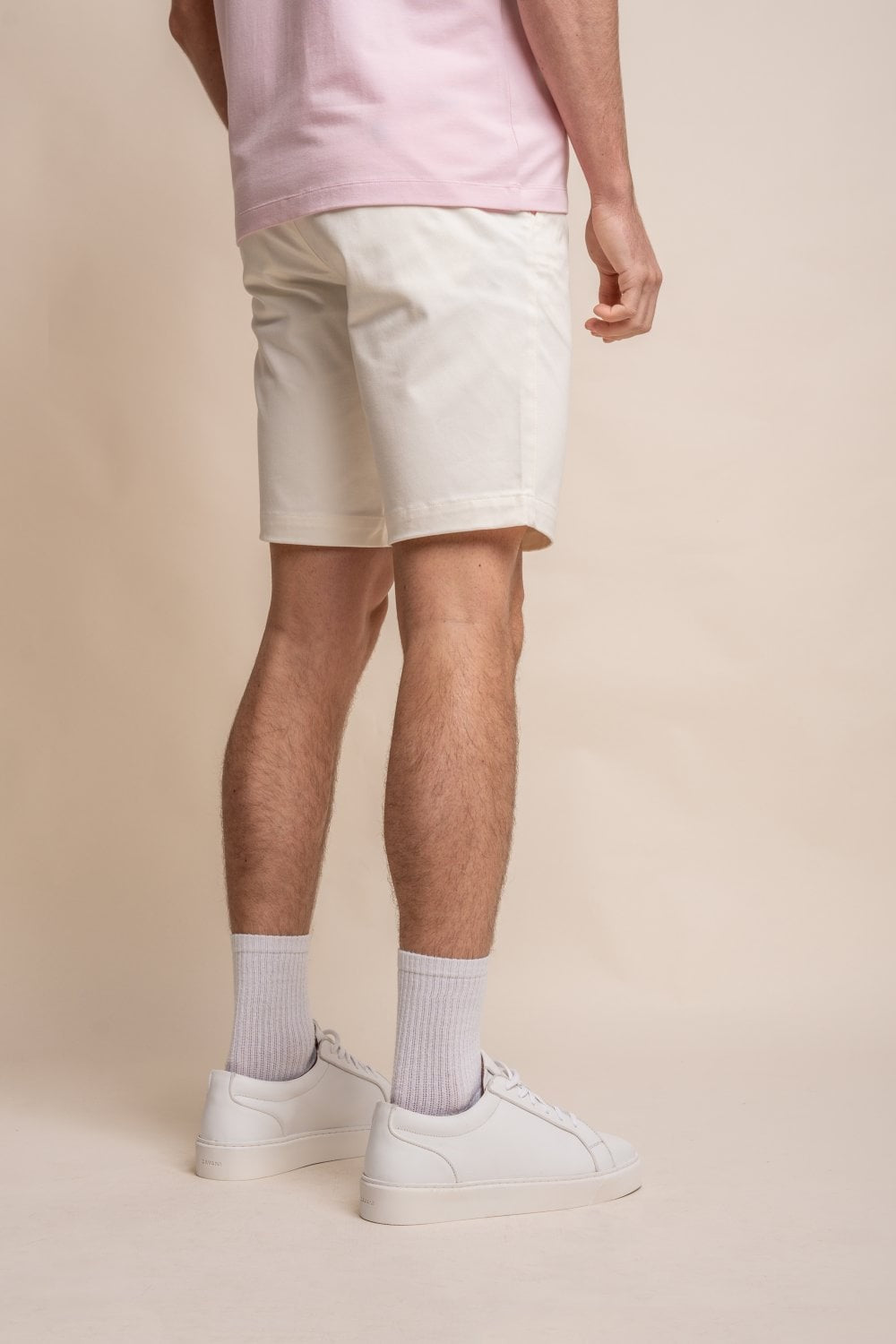 Herren Baumwolle Casual Slim Fit Chino Shorts - DAKOTA - Ecru