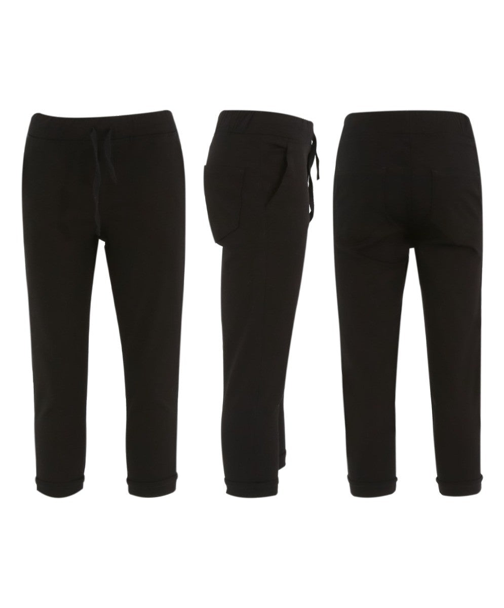 Pantalons Chino en Coton Élastique pour Garçons - ENZO - Noir