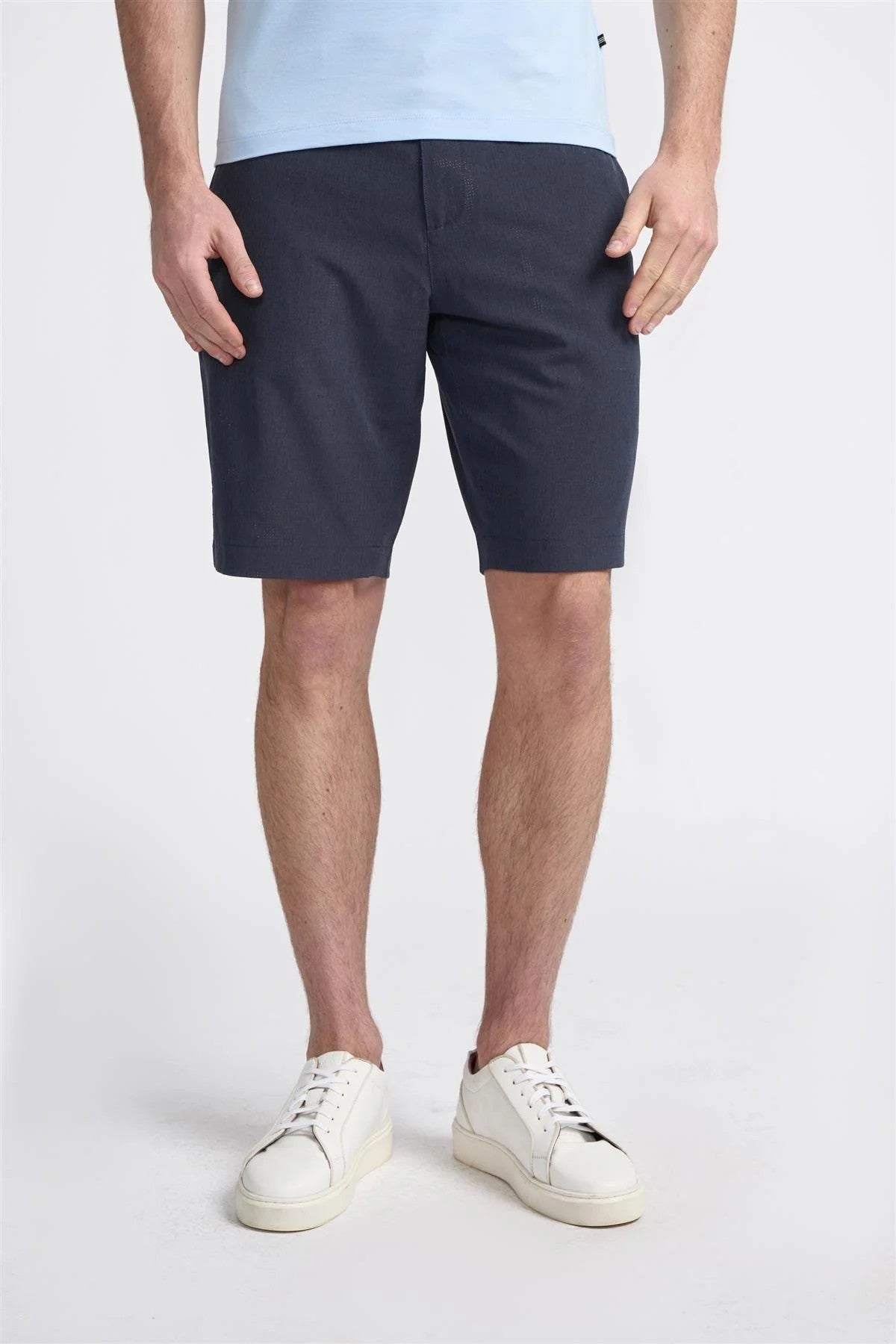 Short Texturé d'Été pour Homme - DENVER - Bleu Marine