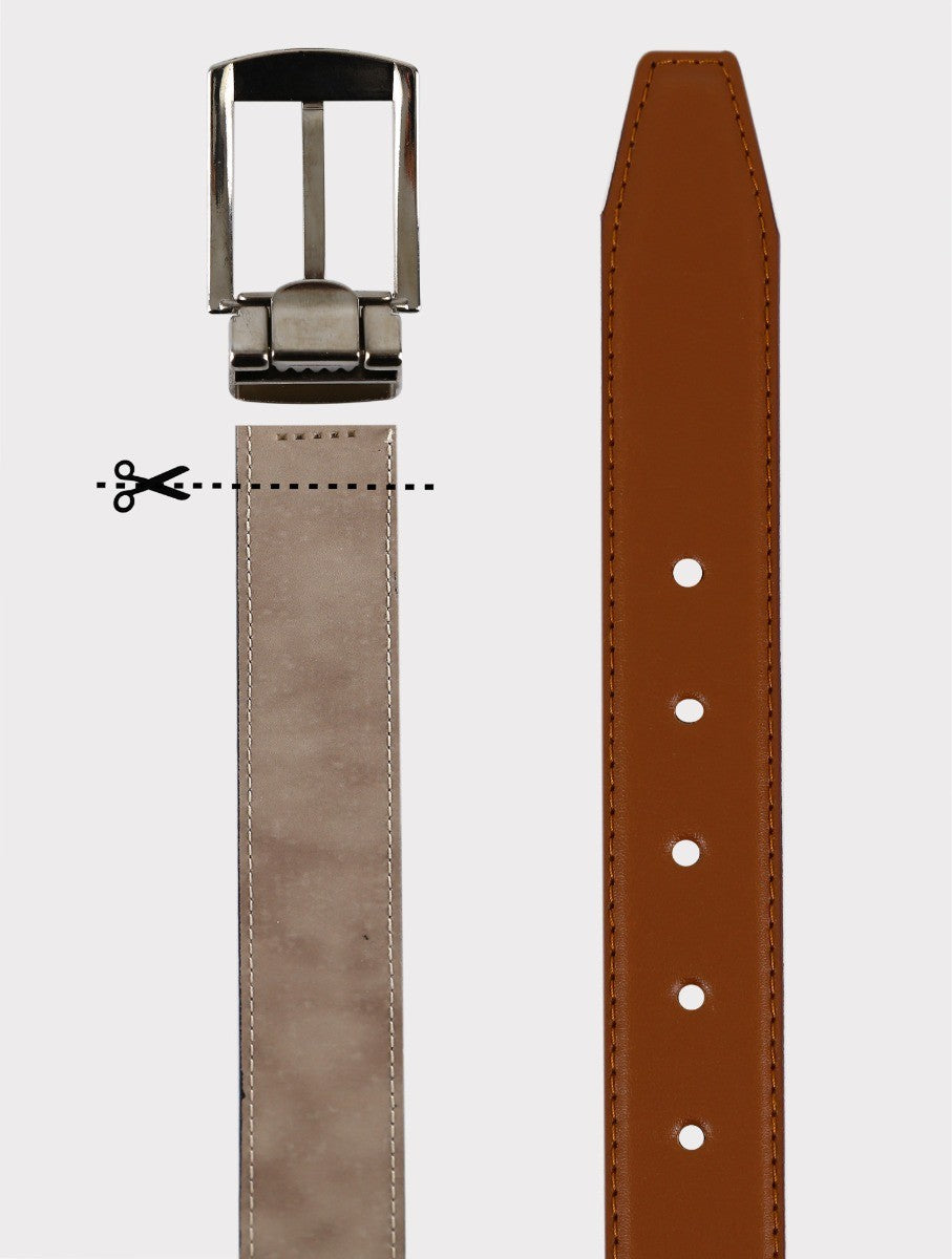 Ceinture en Cuir Réglable pour Garçons - Marron Clair