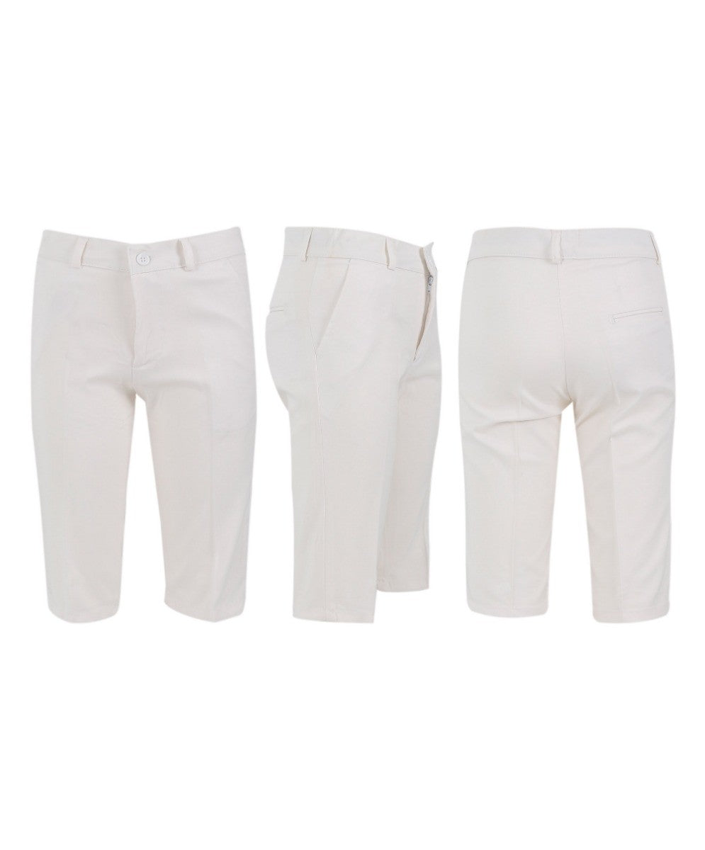 Ensemble 4 pièces gilet et short en coton et lin pour garçon - WHITBY - Blanc
