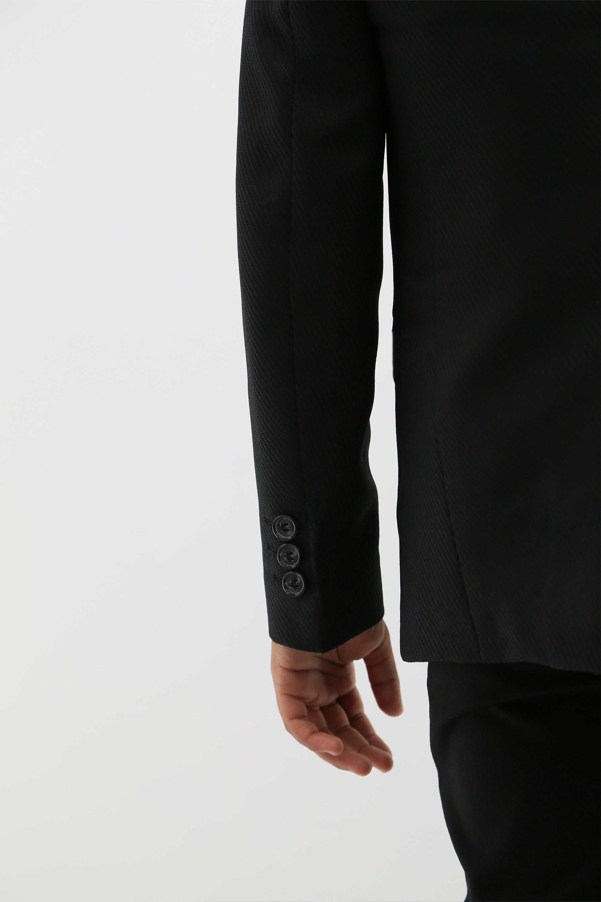 Blazer texturé formel pour garçons - Noir