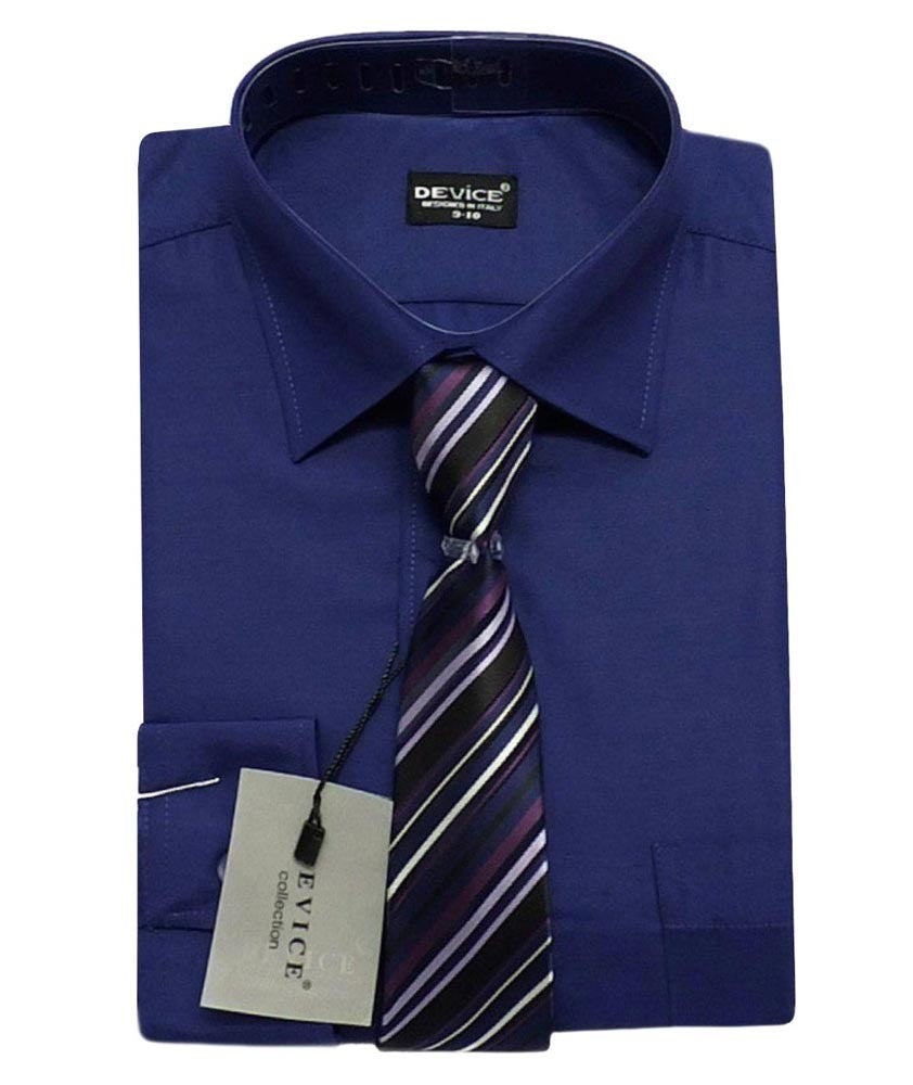 Ensemble Chemise et Cravate pour Garçons - Bleu Marine