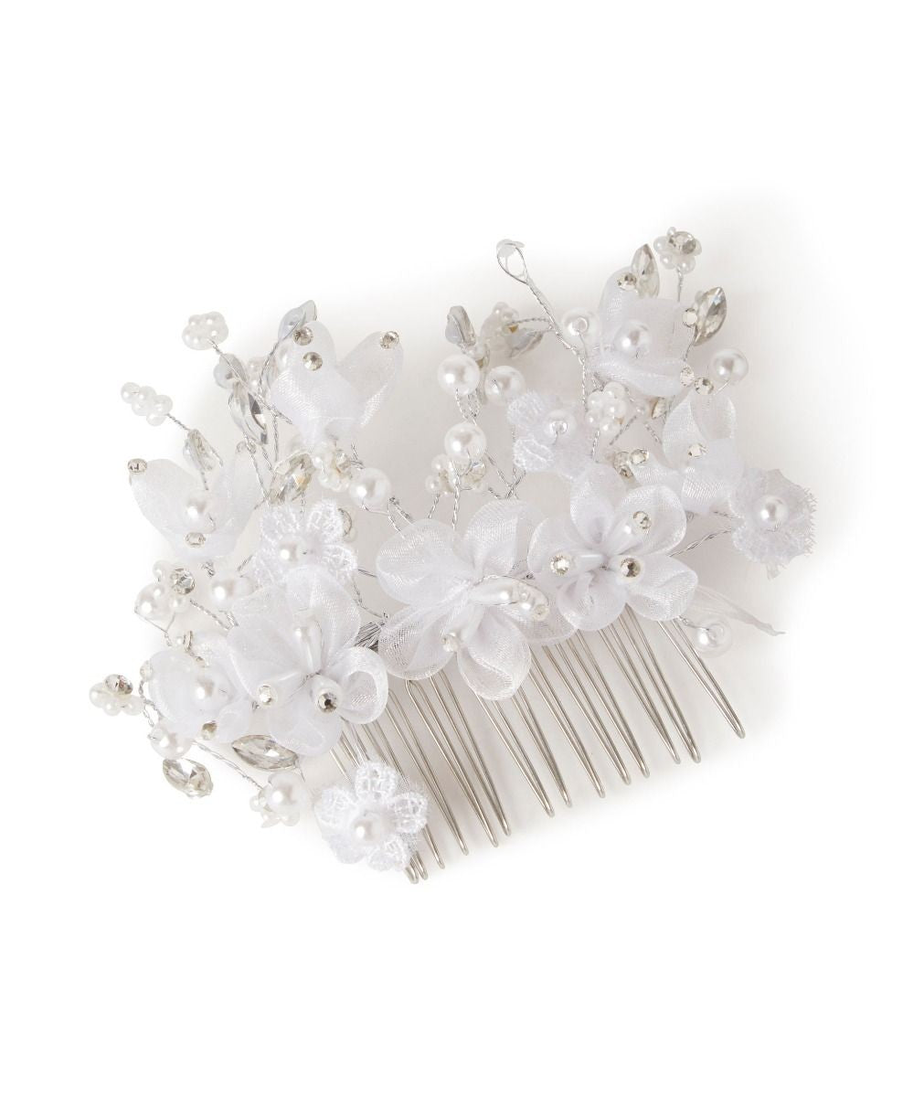 Barrette à Fleurs en Cristal et Perles pour Filles - HP336