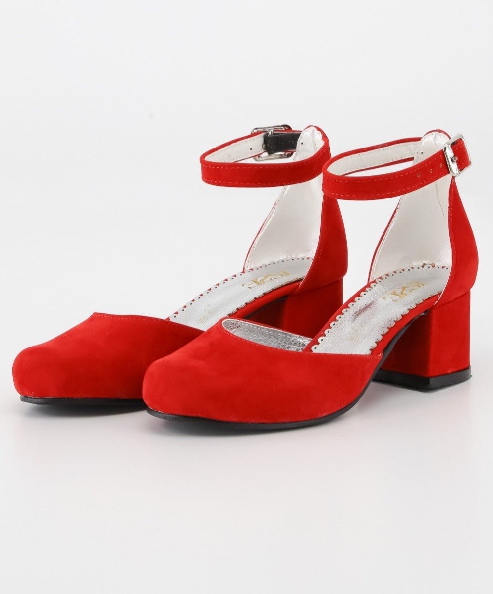 Chaussures Mary Jane à Bloc Talon pour Filles - Rouge