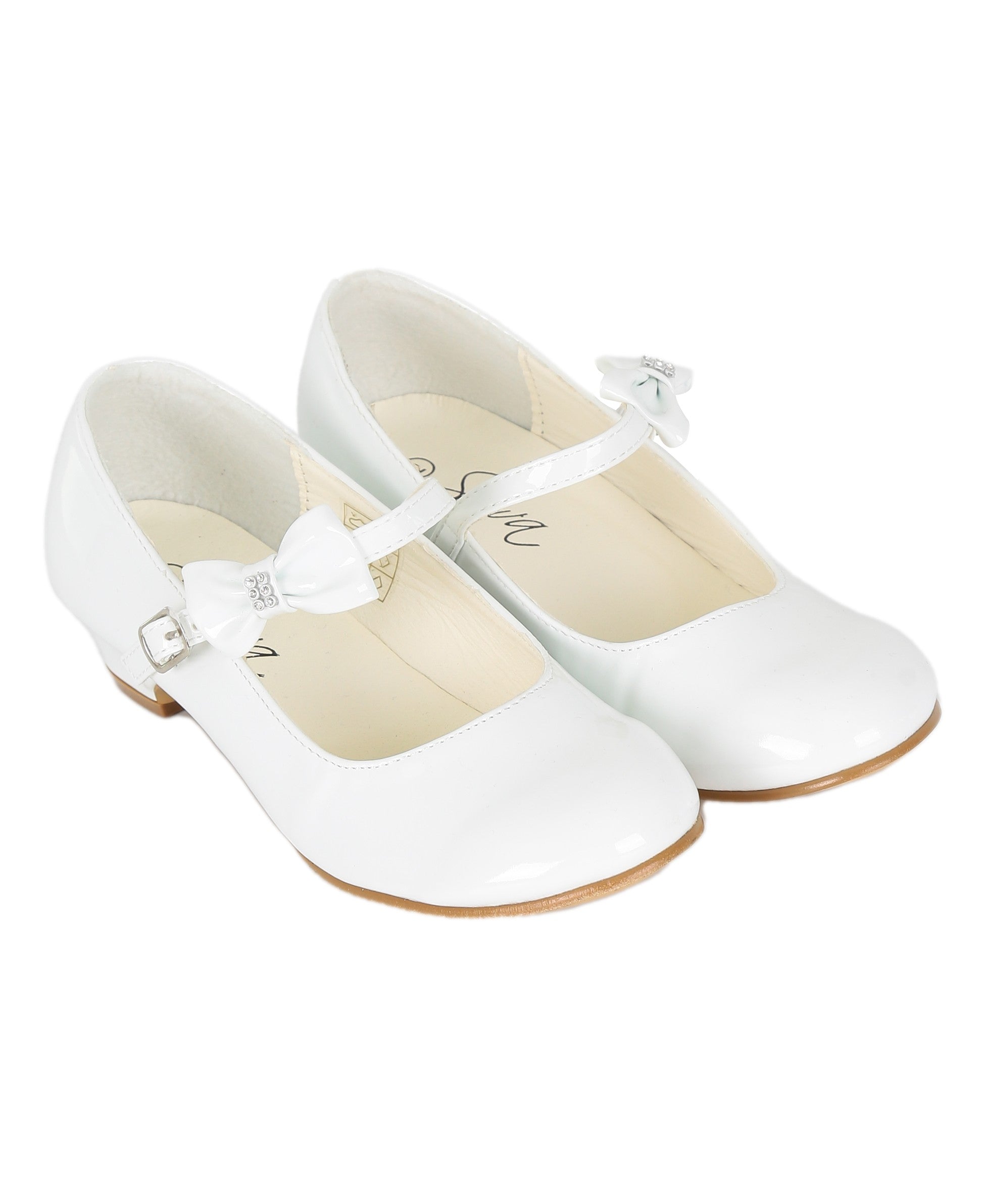 Chaussures Mary Jane à Talon Moyen Vernies pour Filles - DANIELLE - Blanc