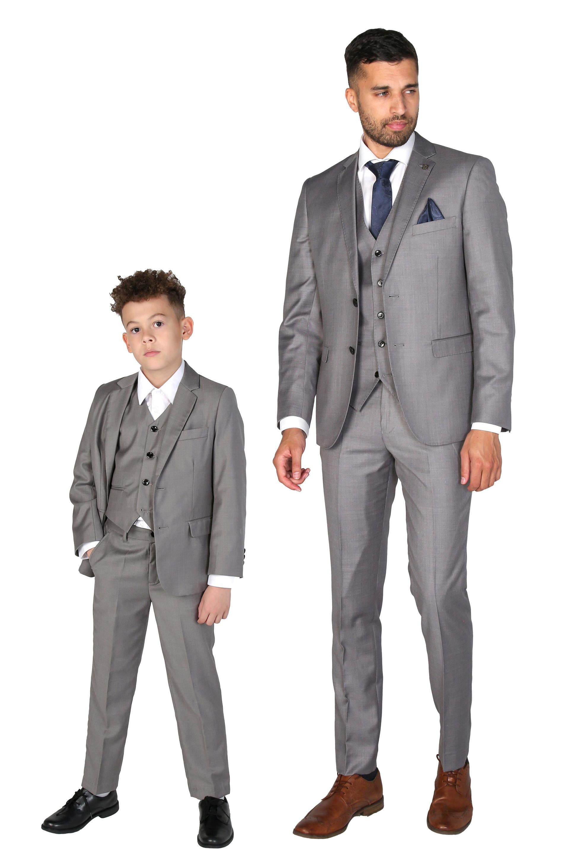 Costume Noir Tailored Fit pour Garçons - PARKER - Gris Clair