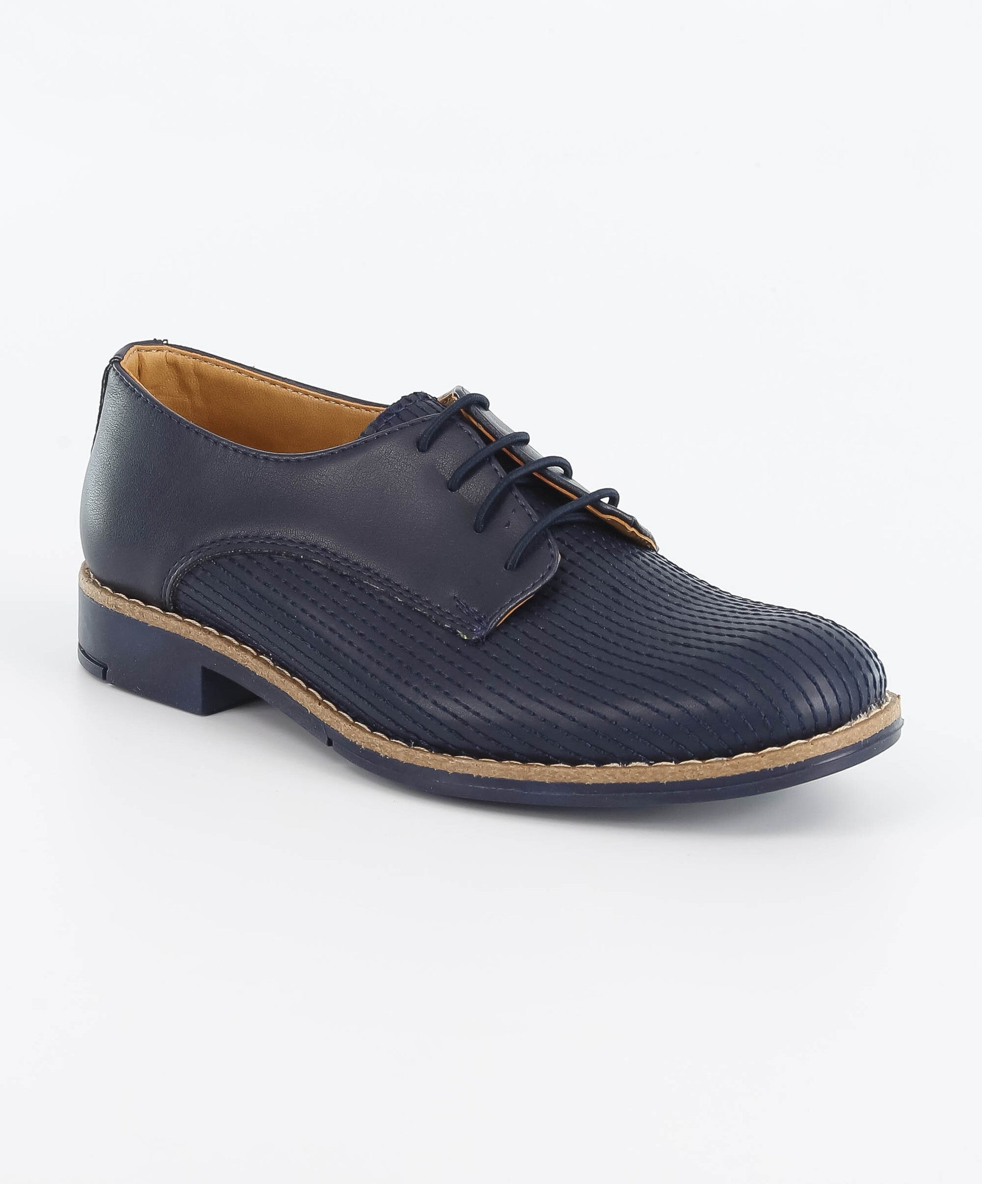 Jungen Leder Schnürformelle Schuhe - Navyblau