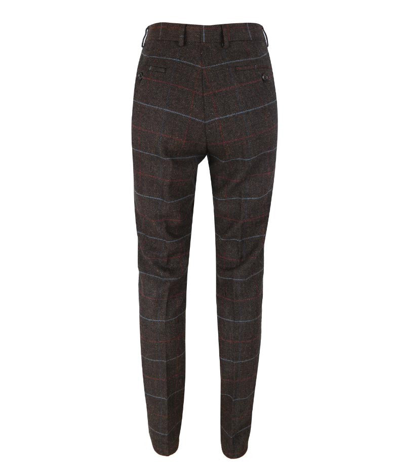 Pantalon à Motif Check Retro Slim Fit pour Homme - TOMMY Brown - Brun