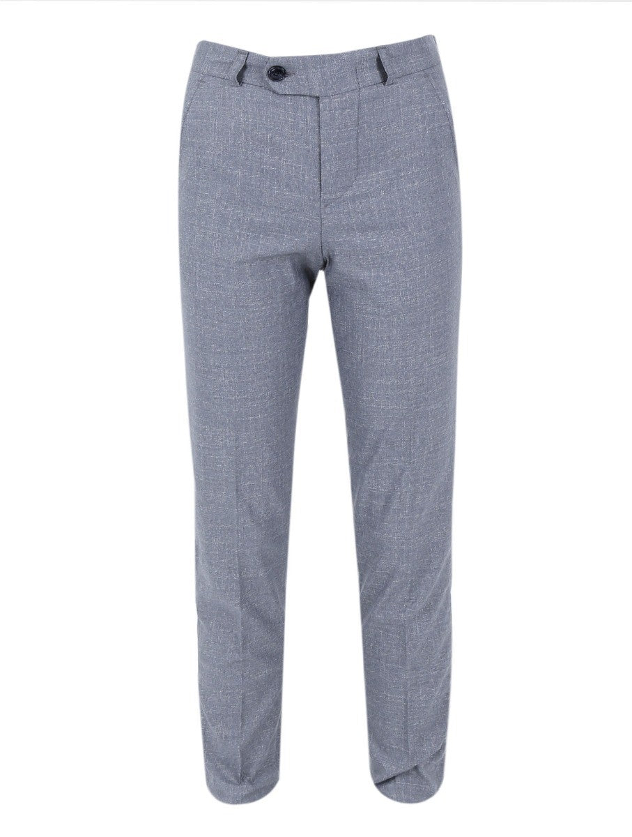 Ensemble Costume à Carreaux Windowpane Slim Fit pour Garçons - Gris Clair