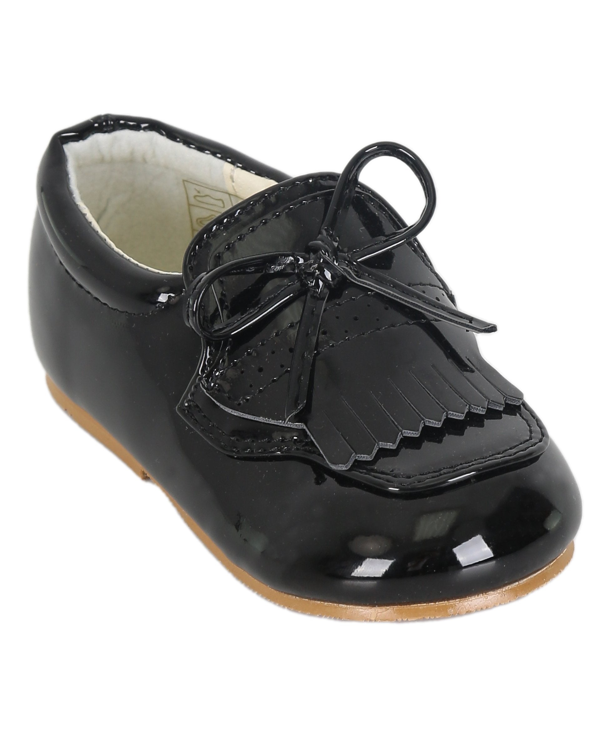 Mocassins Vernis Pré-Marchants pour Garçons - ADAM - Noir