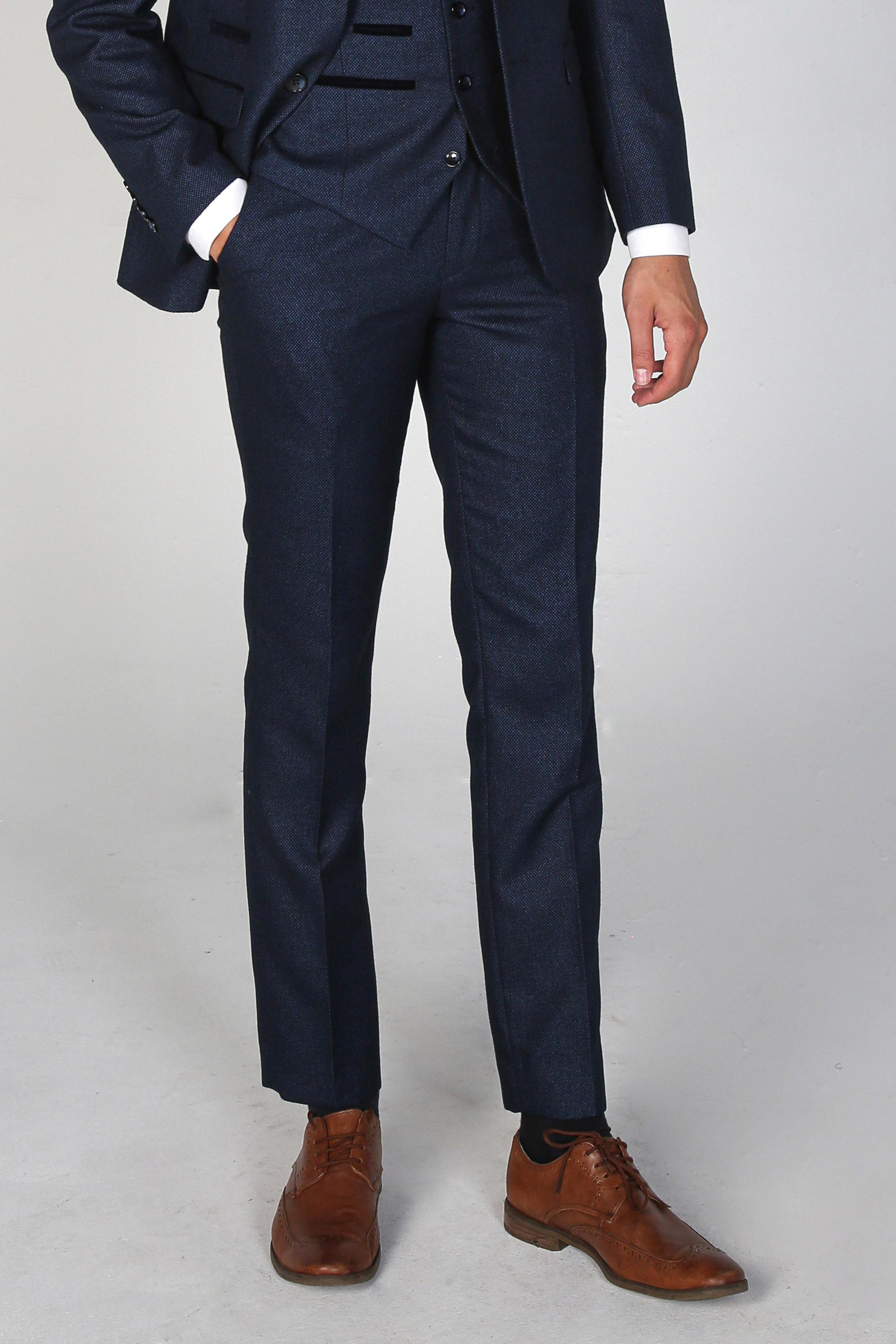 Pantalon Textuformel Arthur pour Homme de Paul Andrew - Bleu Marine