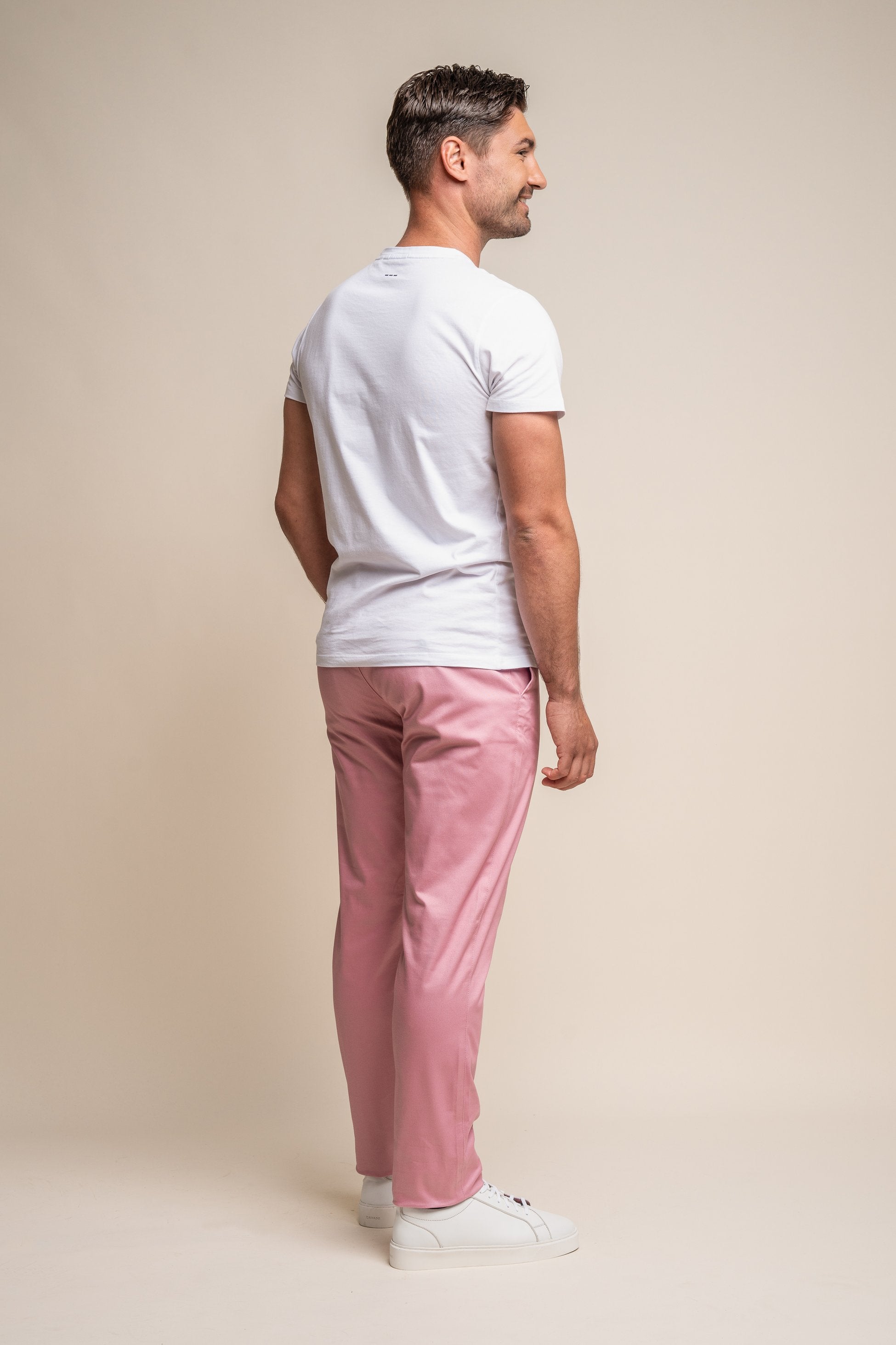 Chino décontracté en coton pour hommes - DAKOTA - Rose