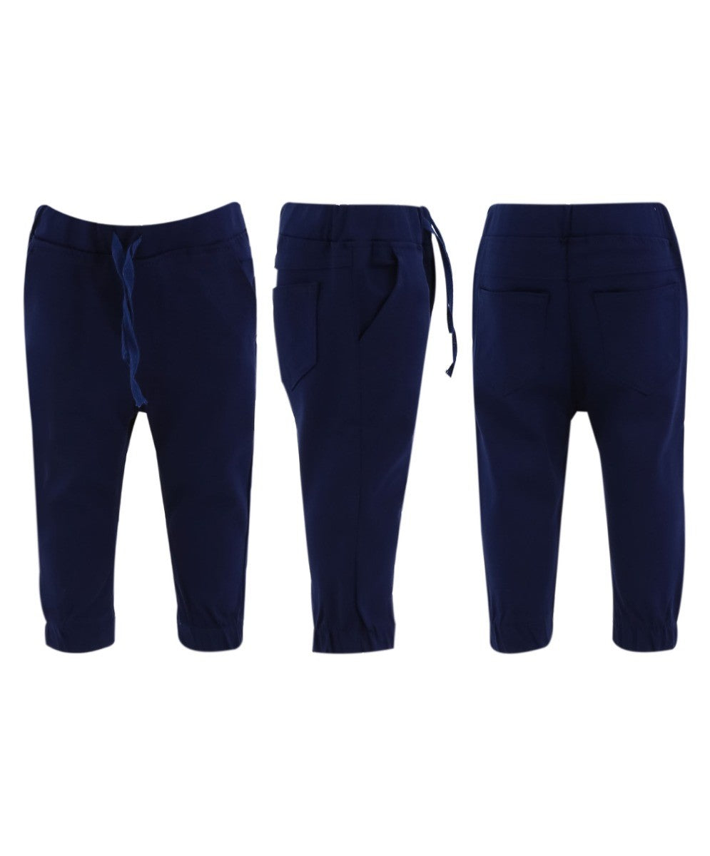 Pantalons Chino en Coton Élastique pour Garçons - ENZO - Bleu Marine