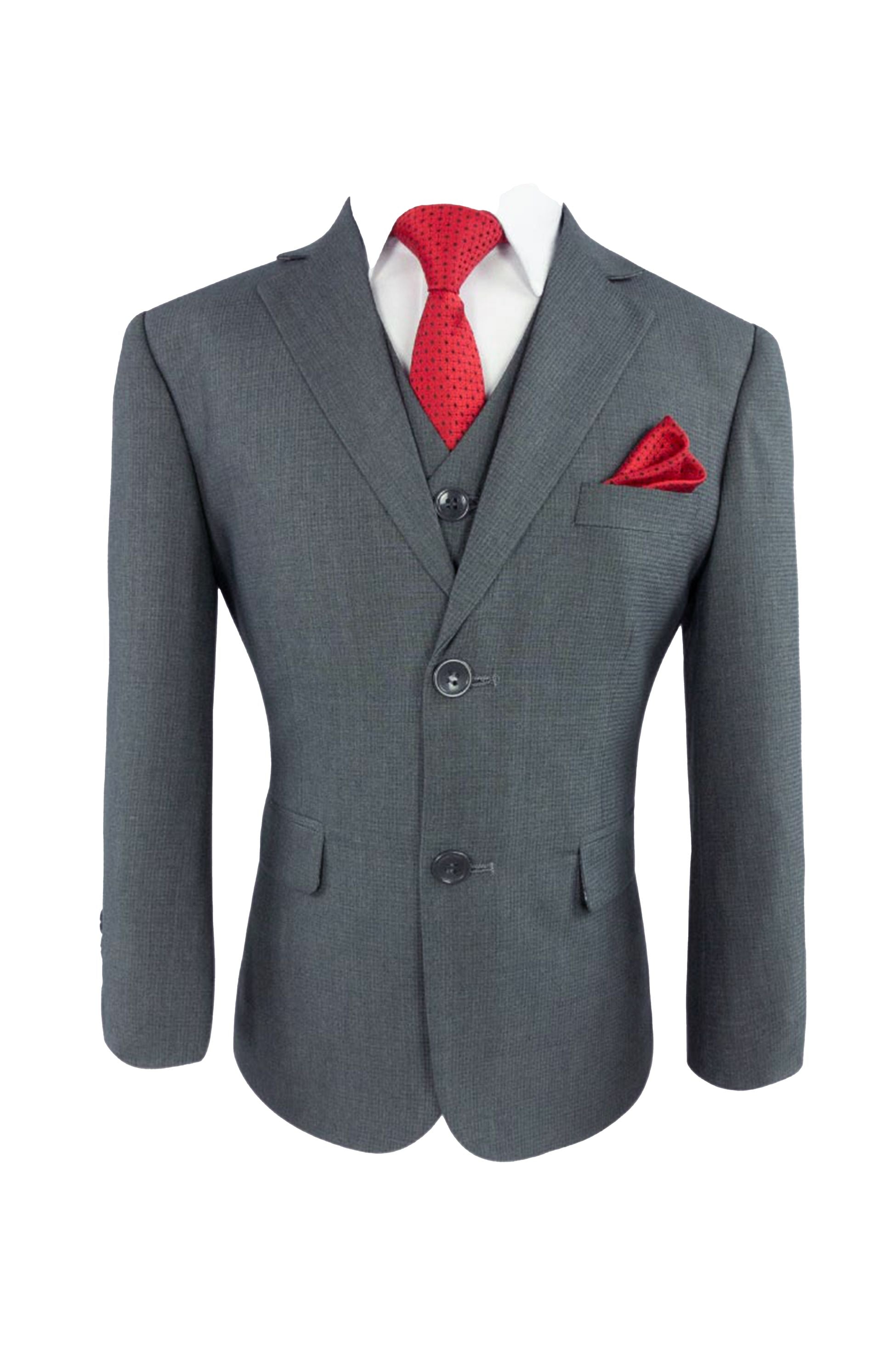 Boys Tailored Fit Formal Suit - AIDEN - Grey