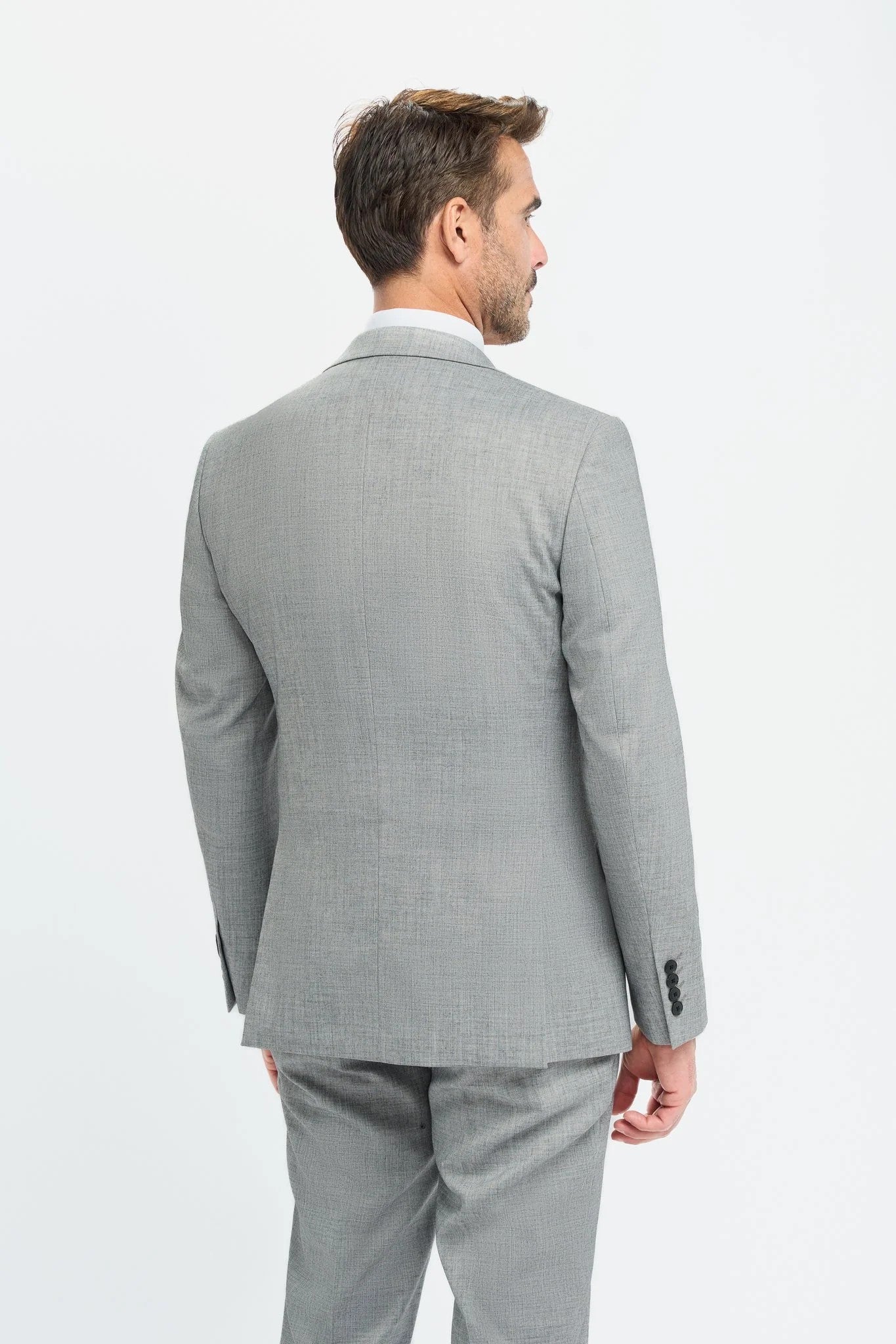 Premium Slim Fit Herrenanzug – MALIBU - Grau