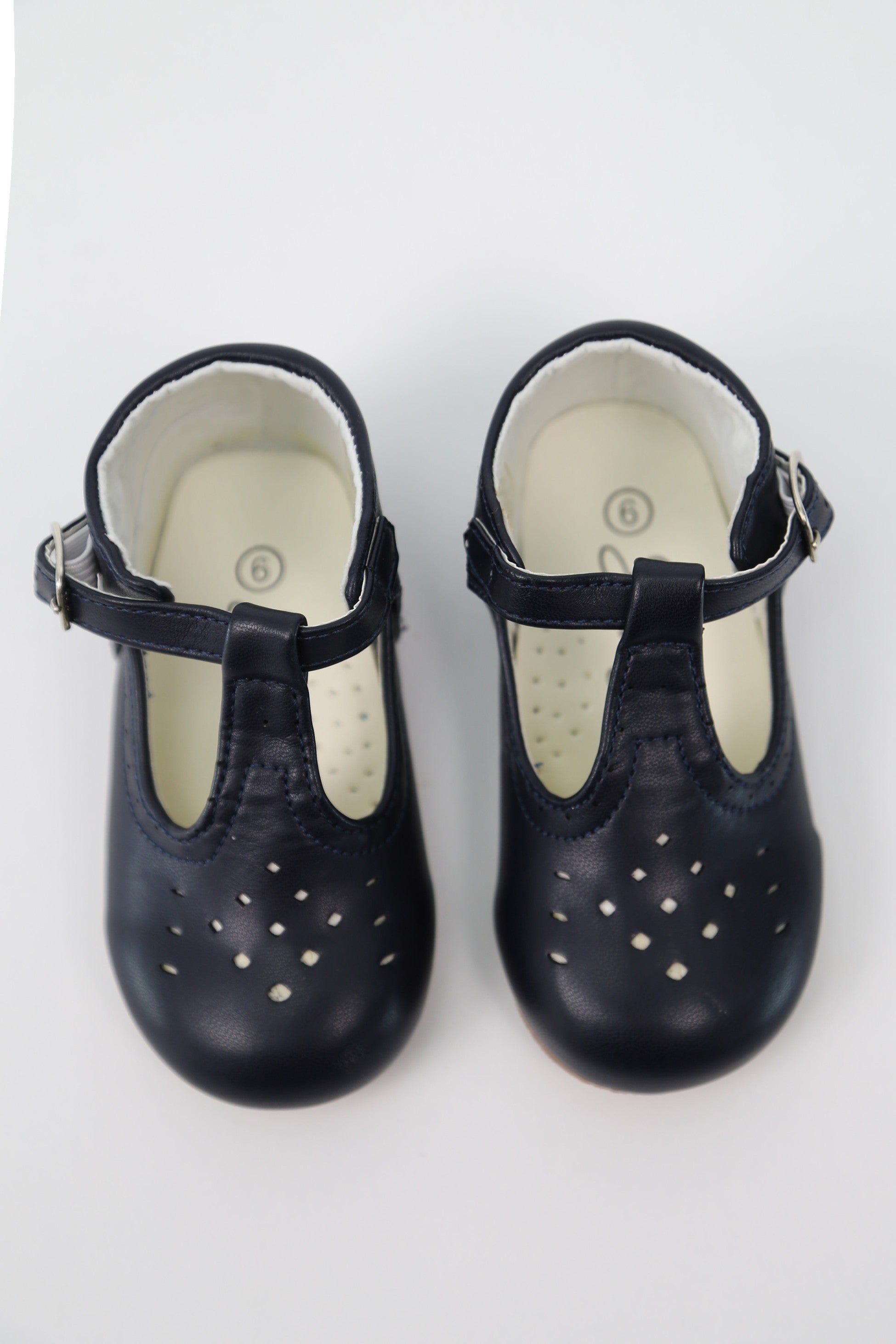 Kids Unisex Buckled Mary Jane Shoes - AARON - Navy Blue