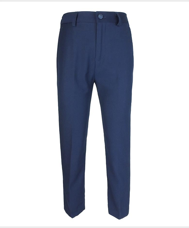 Boys Navy Blue Formal Trousers - Navy Blue