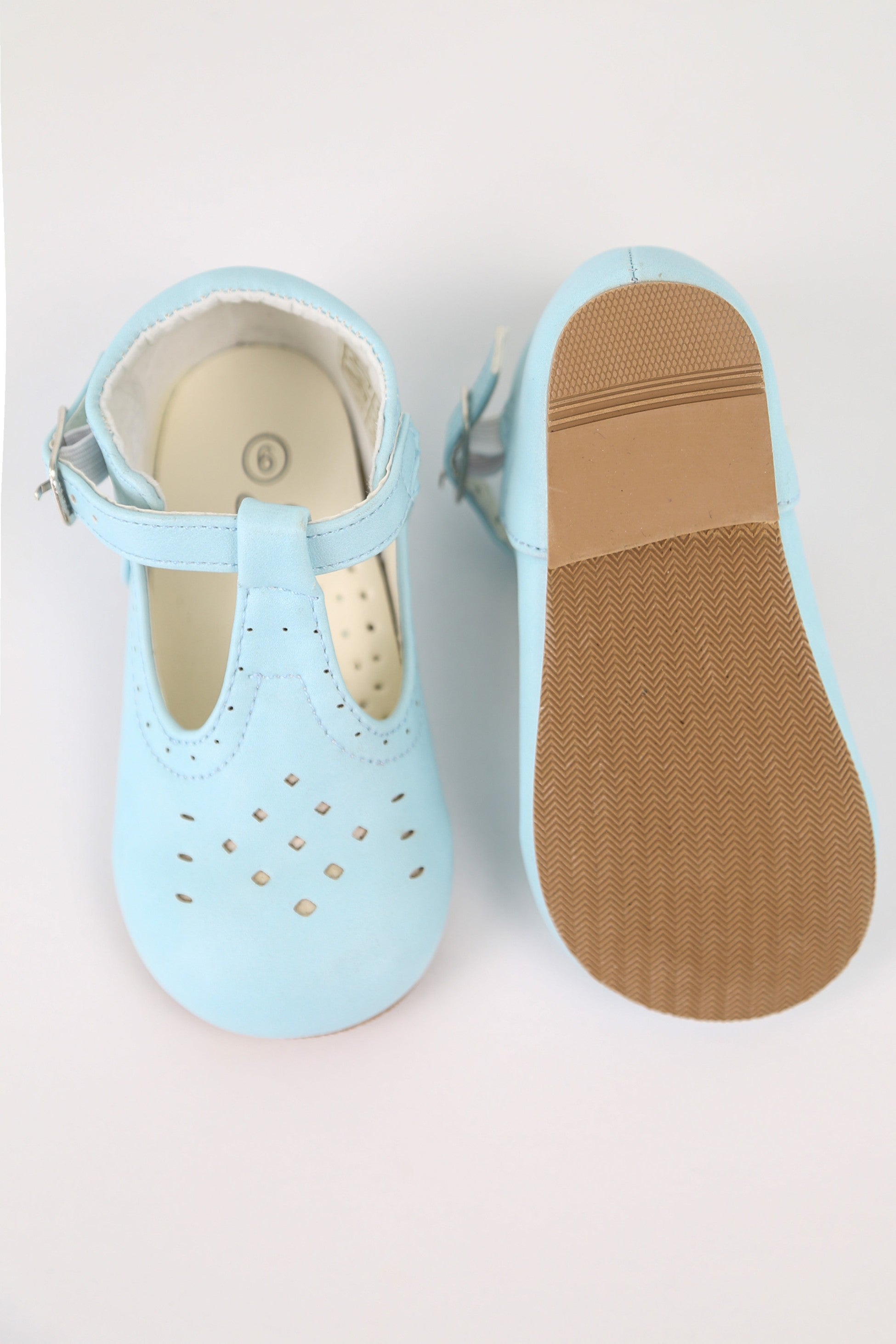 Chaussures Mary Jane à Boucle Unisexe pour Enfants - AARON - Bleu Bébé