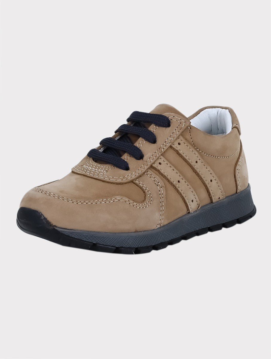 Jungen Echtleder Casual Sneaker Schuhe - Beige