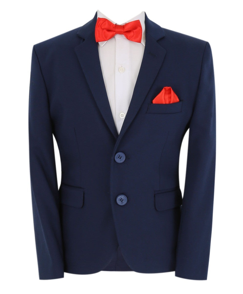 Boys Slim Fit Formal Blazer - KANE - Navy Blue