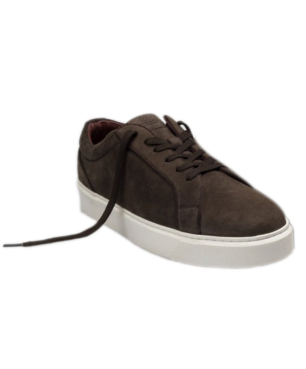 Herren Sneaker mit dicker Gummisohle - Kaffeebraun