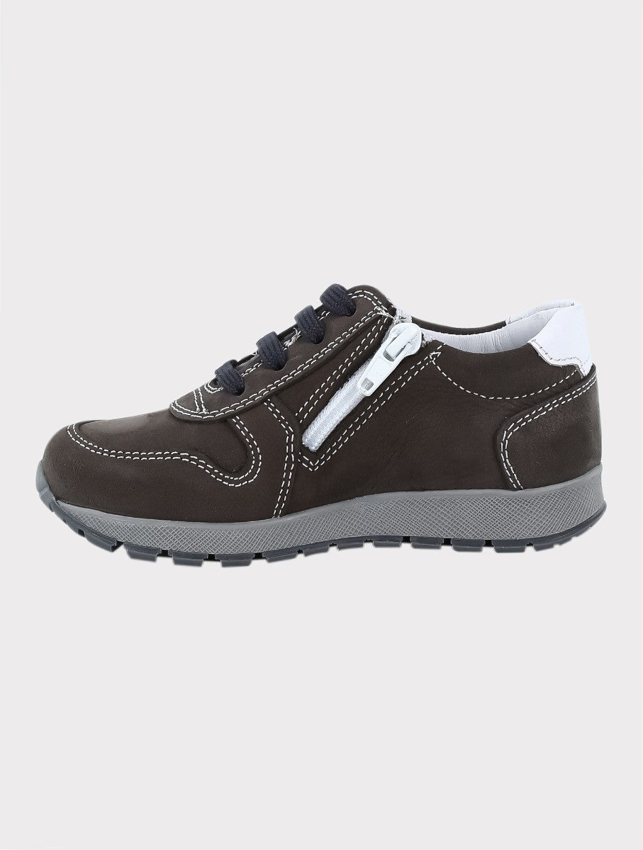 Chaussures de Sport en Cuir Marron pour Garçons - VENOSA - Marron