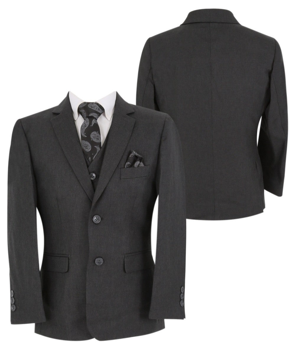 Costume Formel Tailored Fit pour Garçons - LANDON - Noir