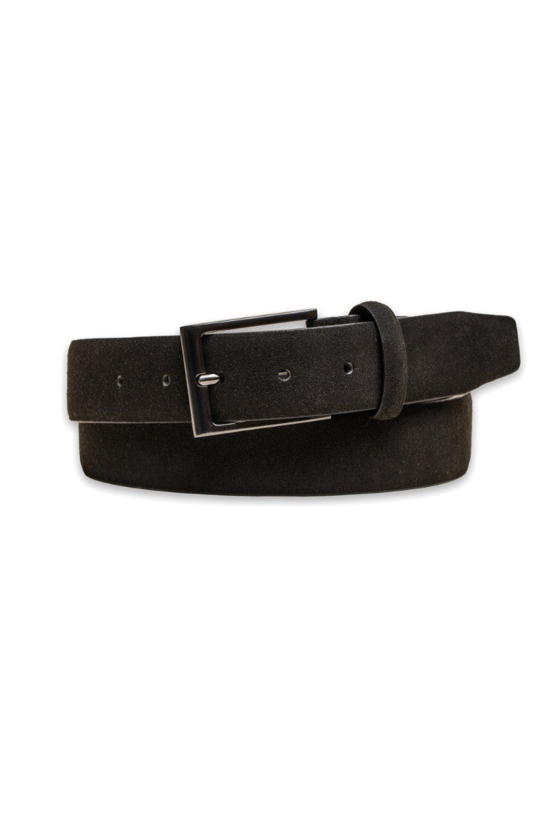 Men's Leather Belt Accessory - Charcoal Grey