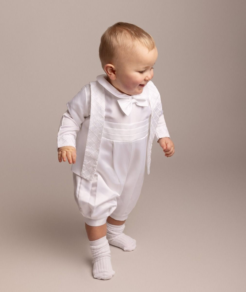 Ensemble Tenue de Baptême Blanc pour Garçons - LIAM - Blanc