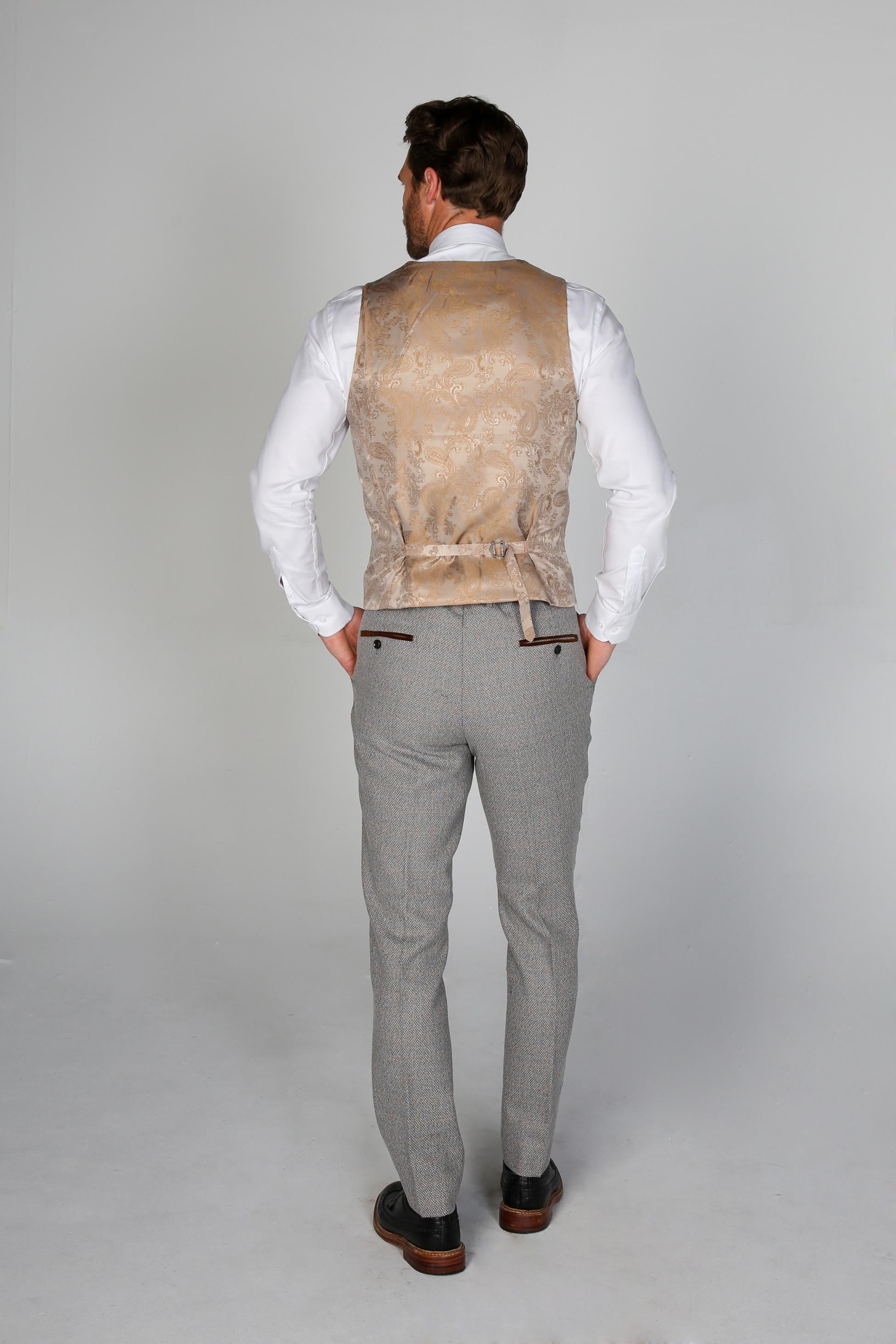 Costume Formel en Tweed Tailleur pour Homme - RALPH - Crème