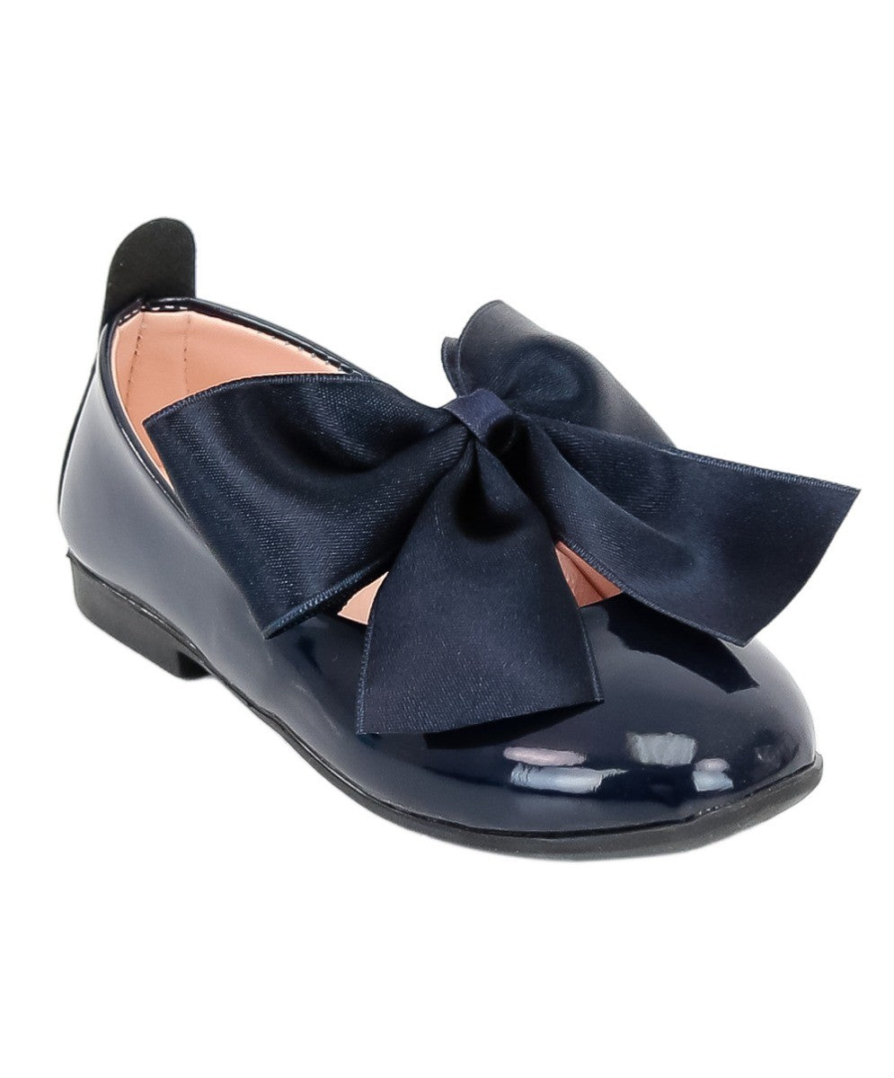 Chaussures Mary Jane Plates Vernies pour Filles - ELENA - Bleu Marine