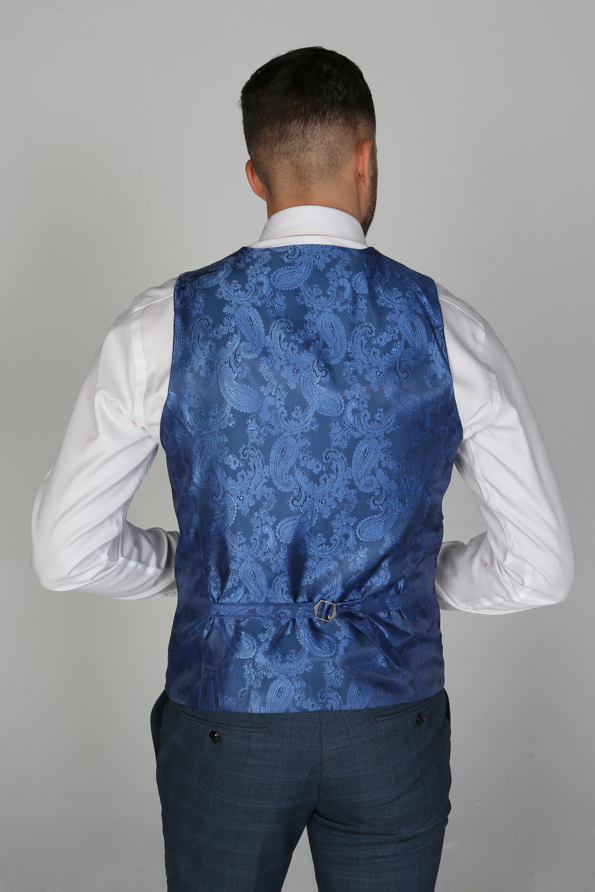 Gilet à Carreaux Bleu Marine pour Homme - VICEROY - Bleu Marine