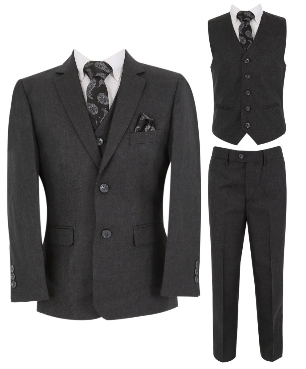 Costume Formel Tailored Fit pour Garçons - LANDON - Noir