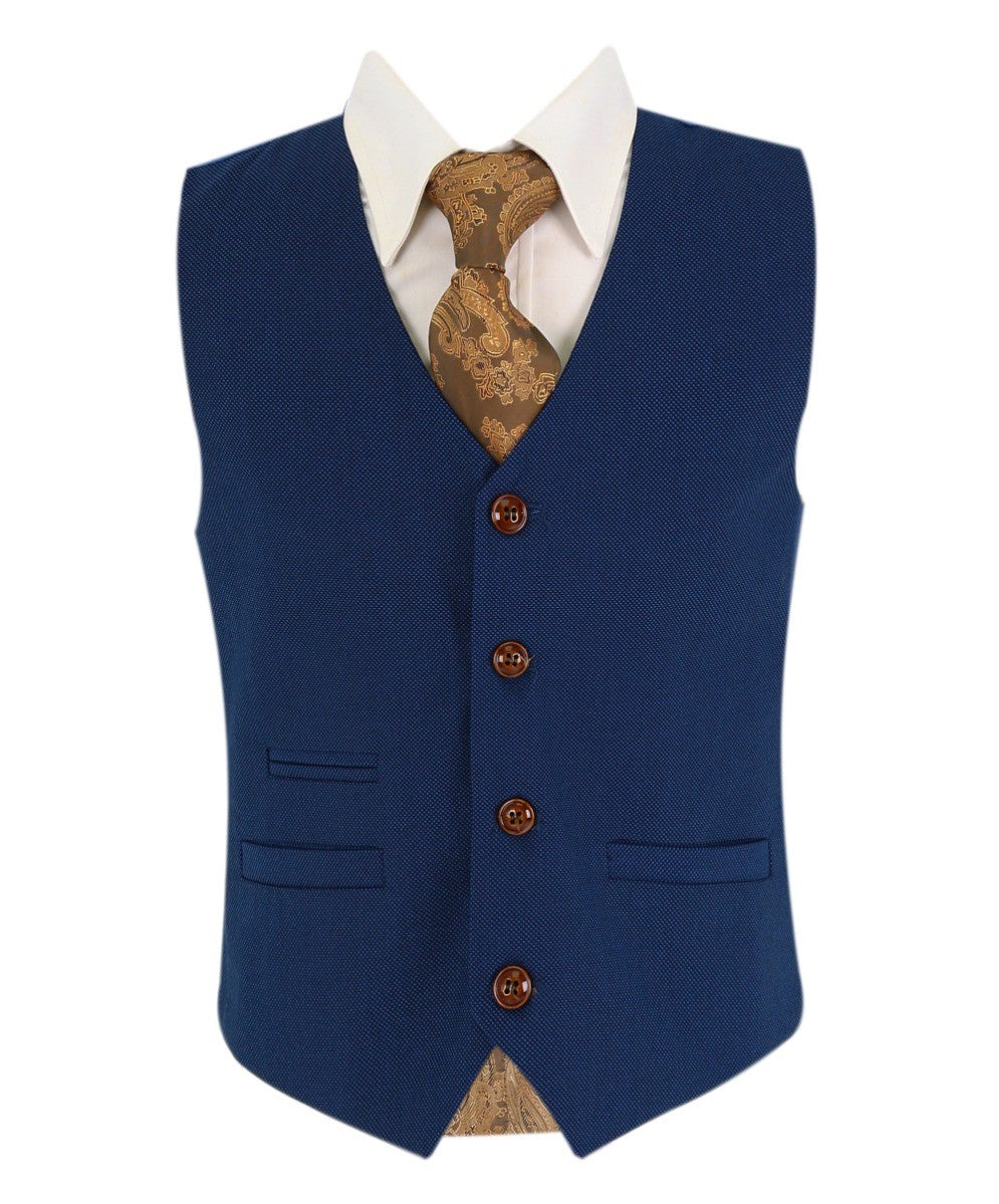 Boys Tailored Fit Blue Suit - MAYFAIR - Royal Blue