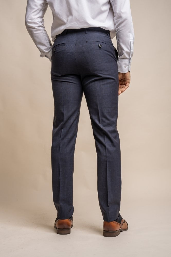 Pantalon ajusté bleu marine pour hommes - SEEBA - Bleu Marine