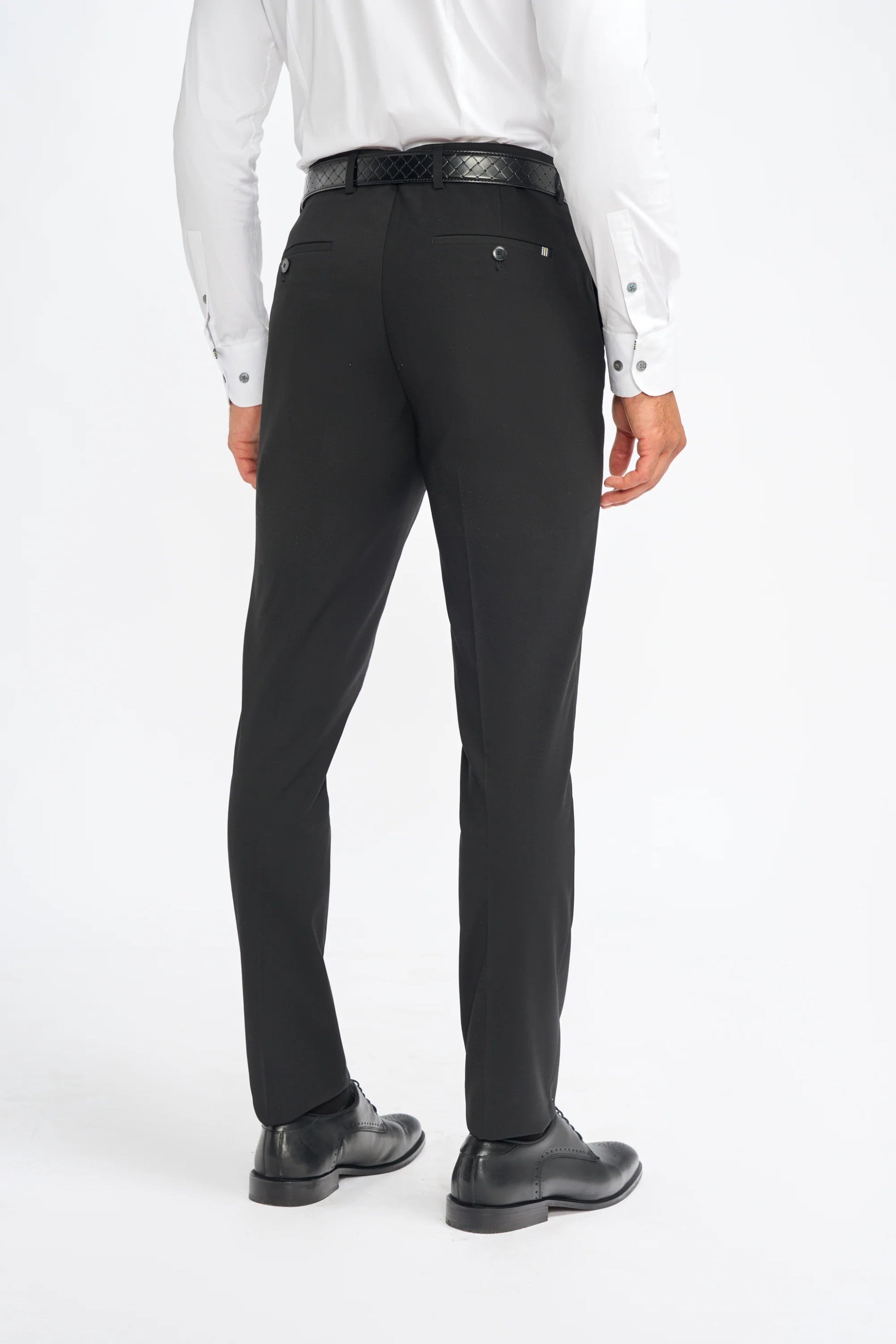 Pantalons formels ajustés premium pour hommes - MALIBU - Noir