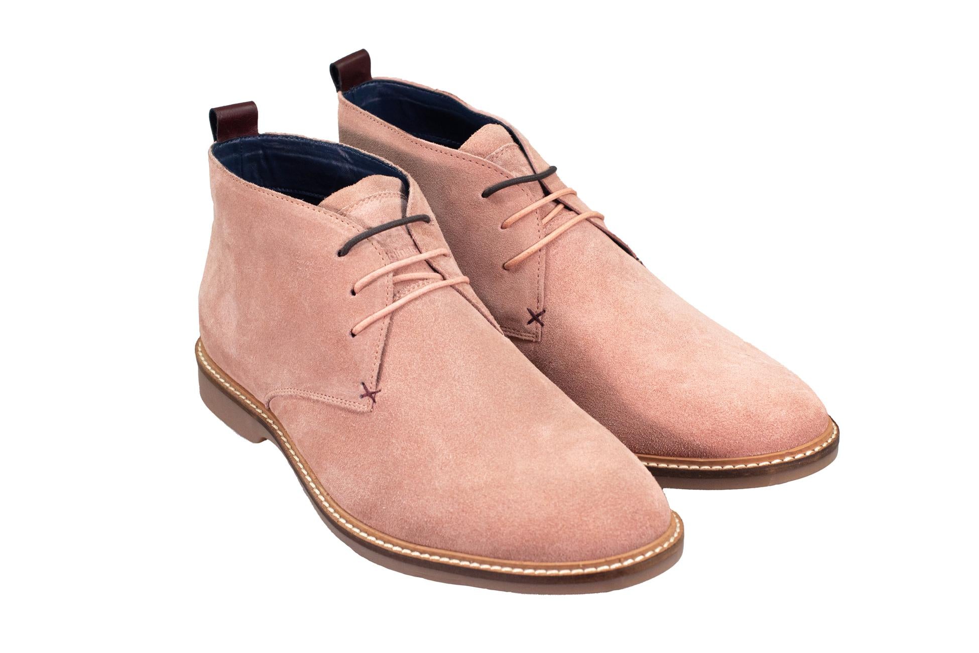 Men's Suede Chukka Boots - SAHARA - Dusty Pink