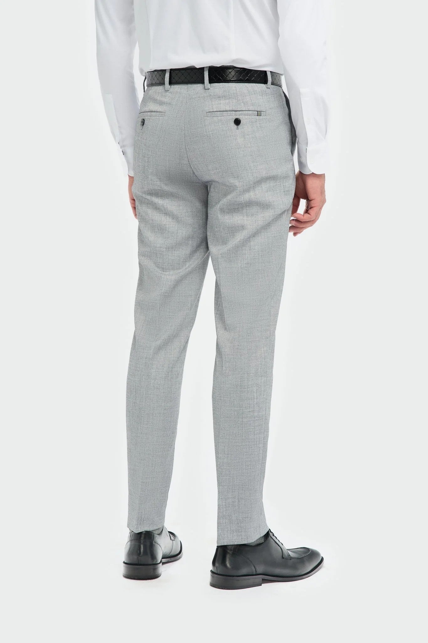 Premium Slim Fit Formal Men's Trousers – MALIBU - Grey