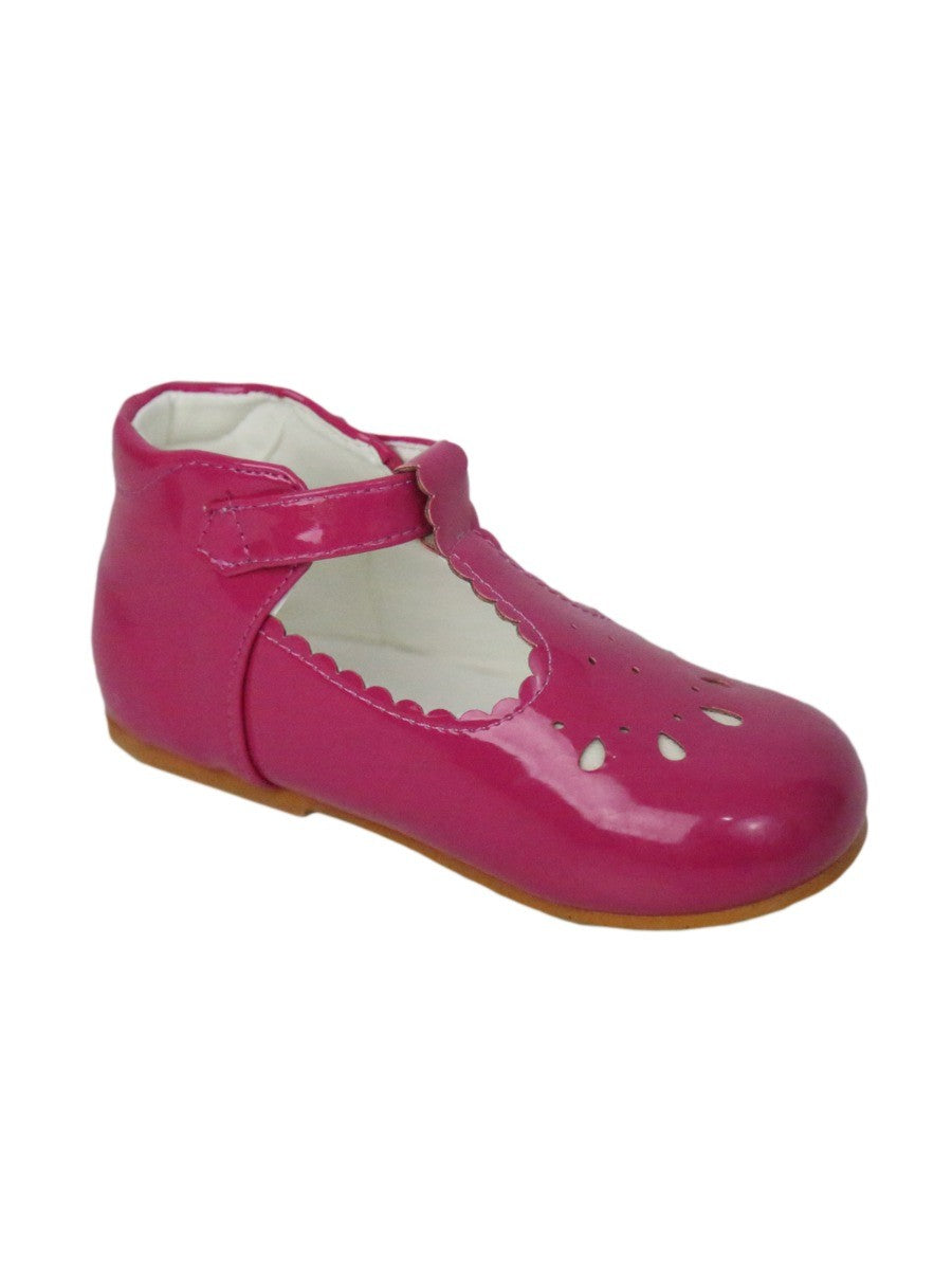 Mädchen Brautjungfern Perforierte Schuhe - Fuchsia